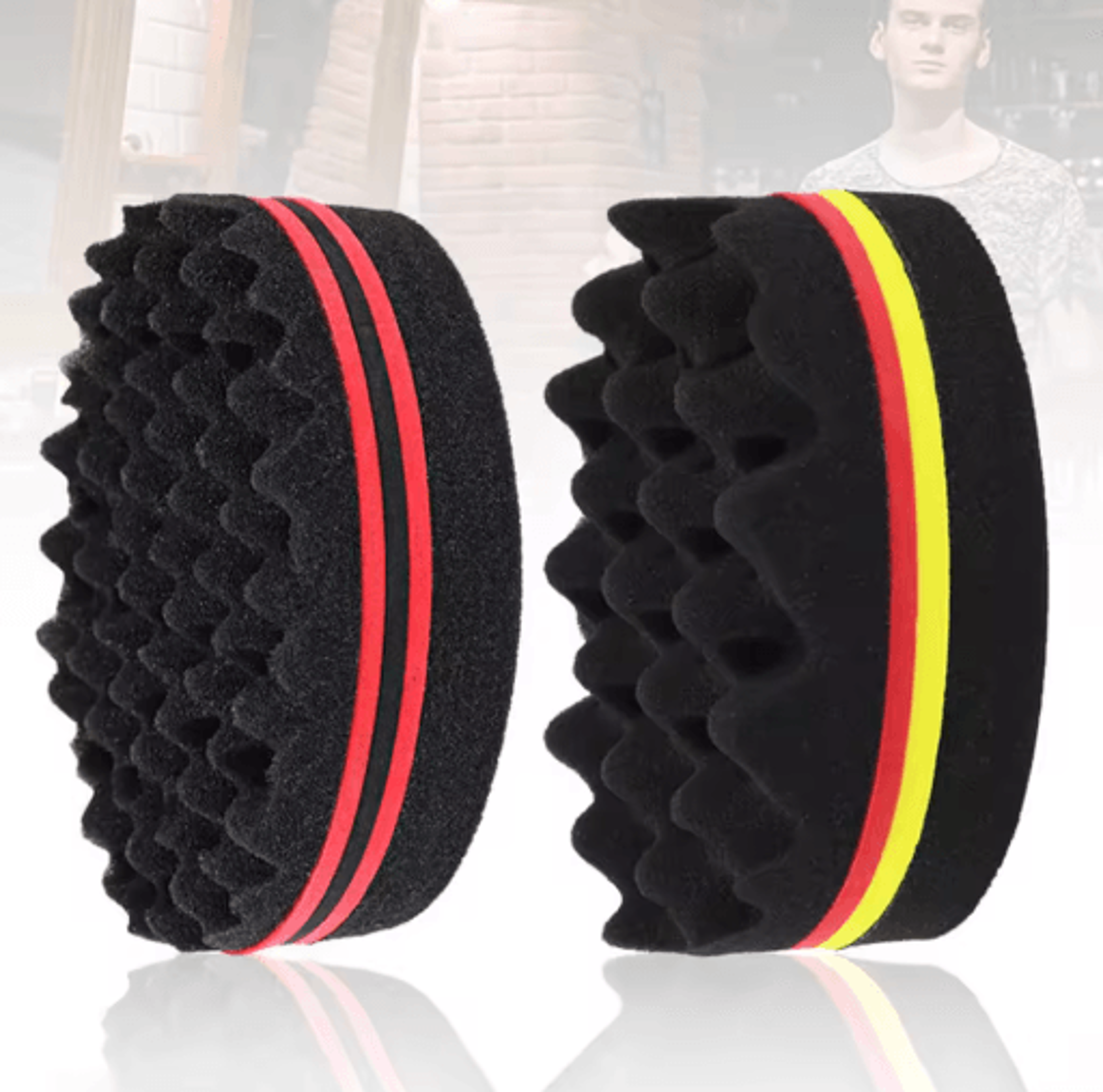 oval double sided twist hair sponge brush magic curl tool for afro and coily hair