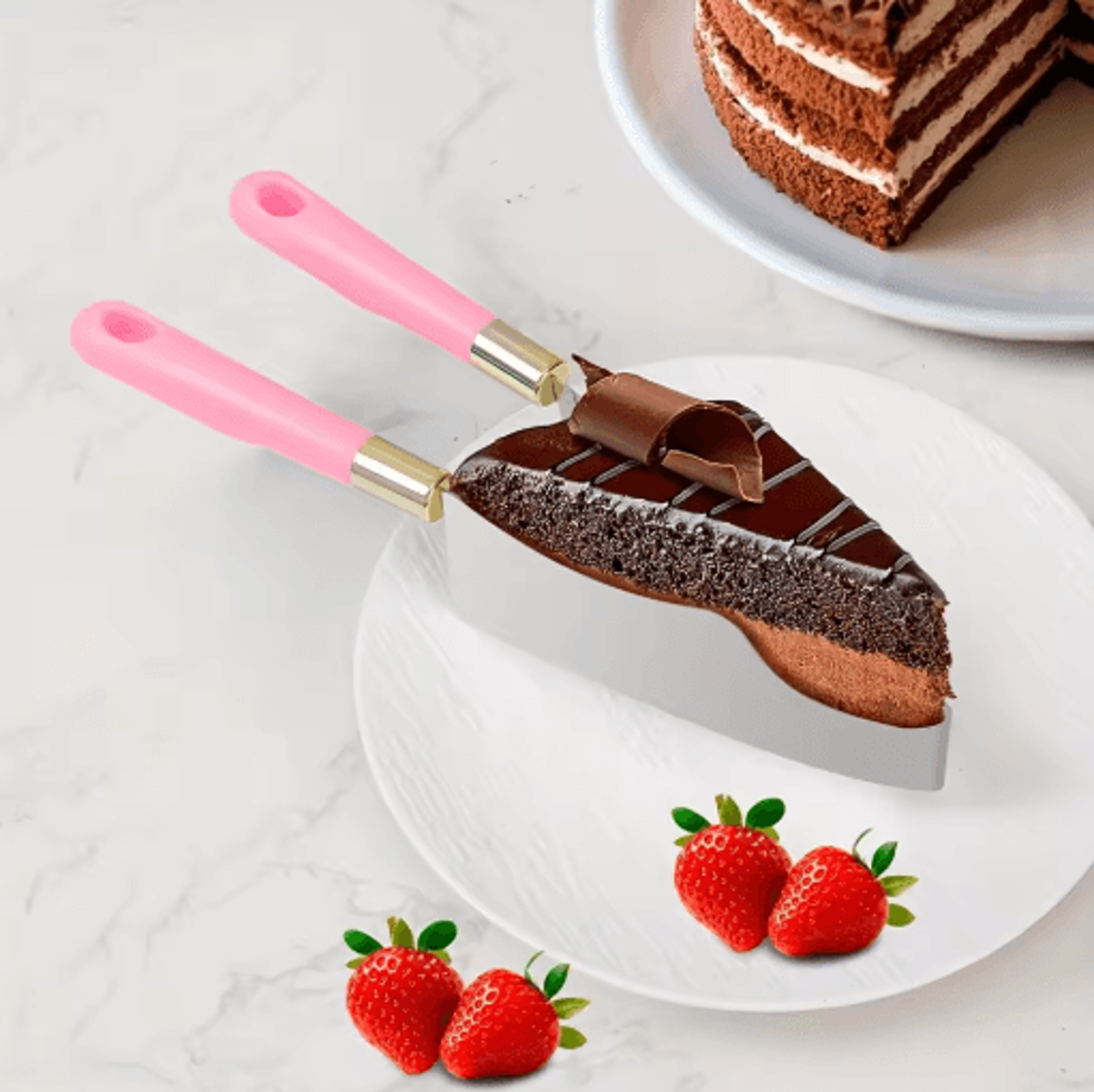 stainless steel cake slicer and triangle cutter precision baking tool for perfect cake portions