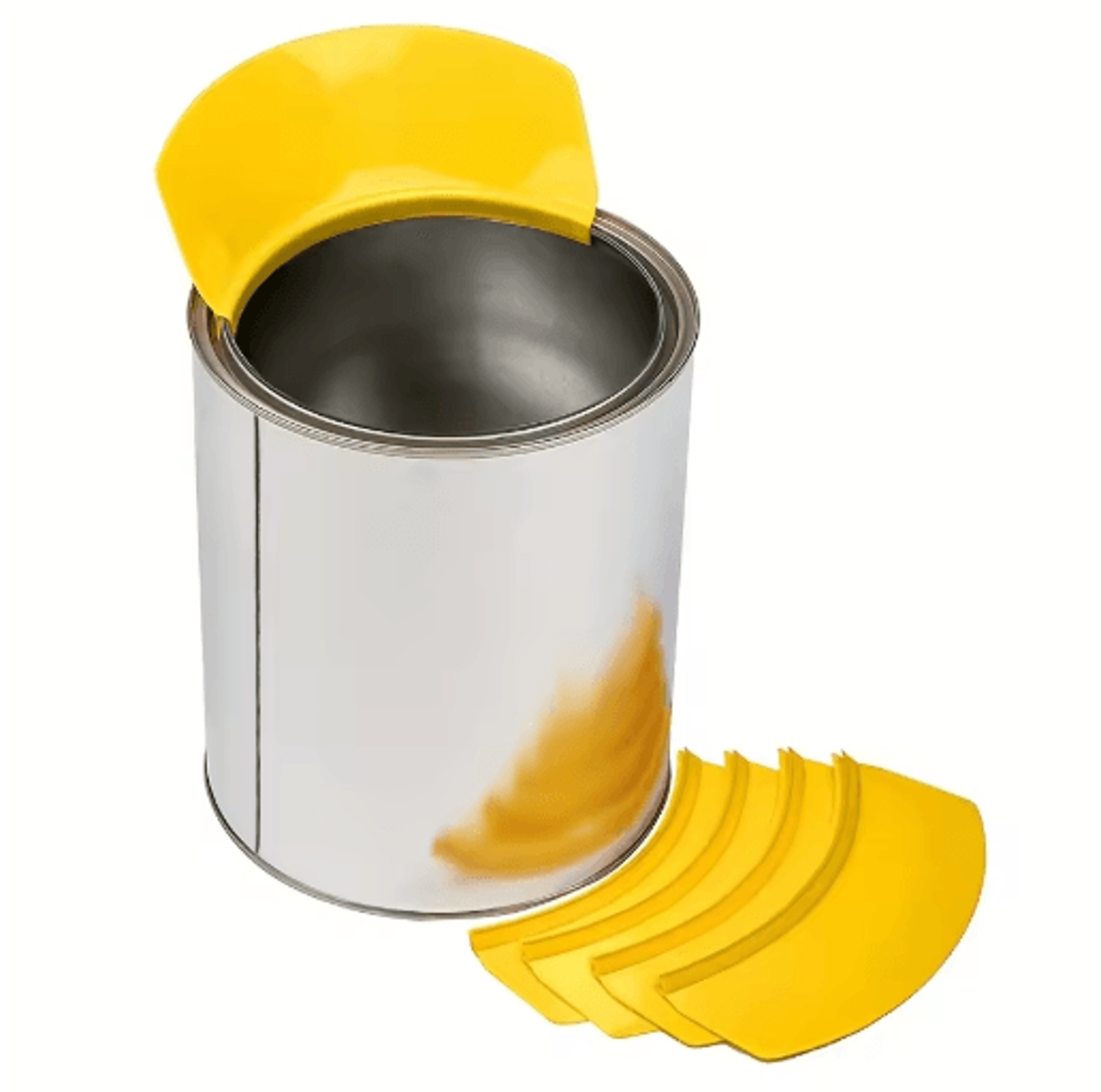 paint can spout and brush holder all in one pouring attachment for pint and quart cans