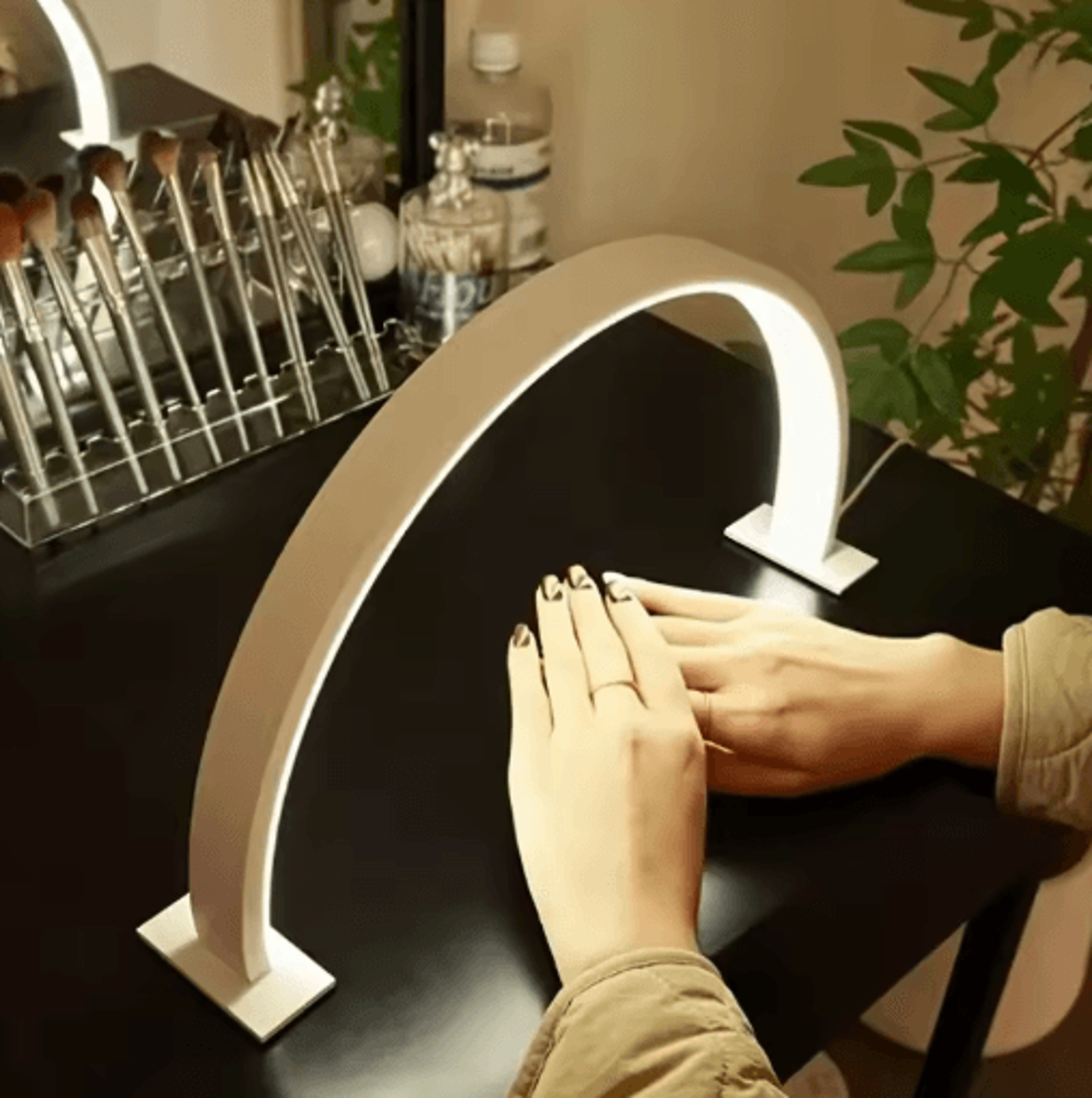 moon nail work lamp three color usb beauty desk light for nail art and eyelash work