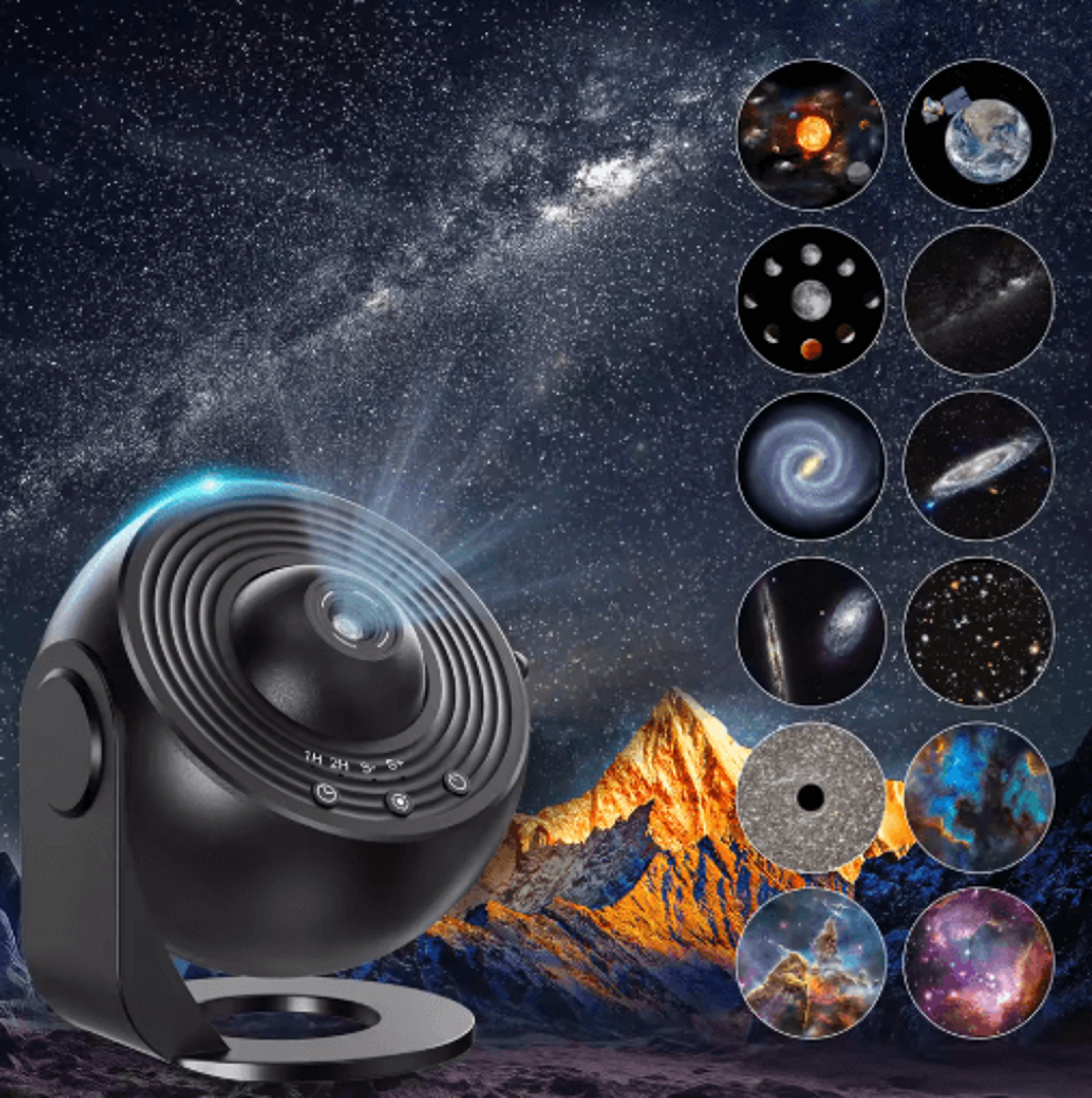 13 in 1 galaxy ultra star projector hd rotating planetarium night light with timer