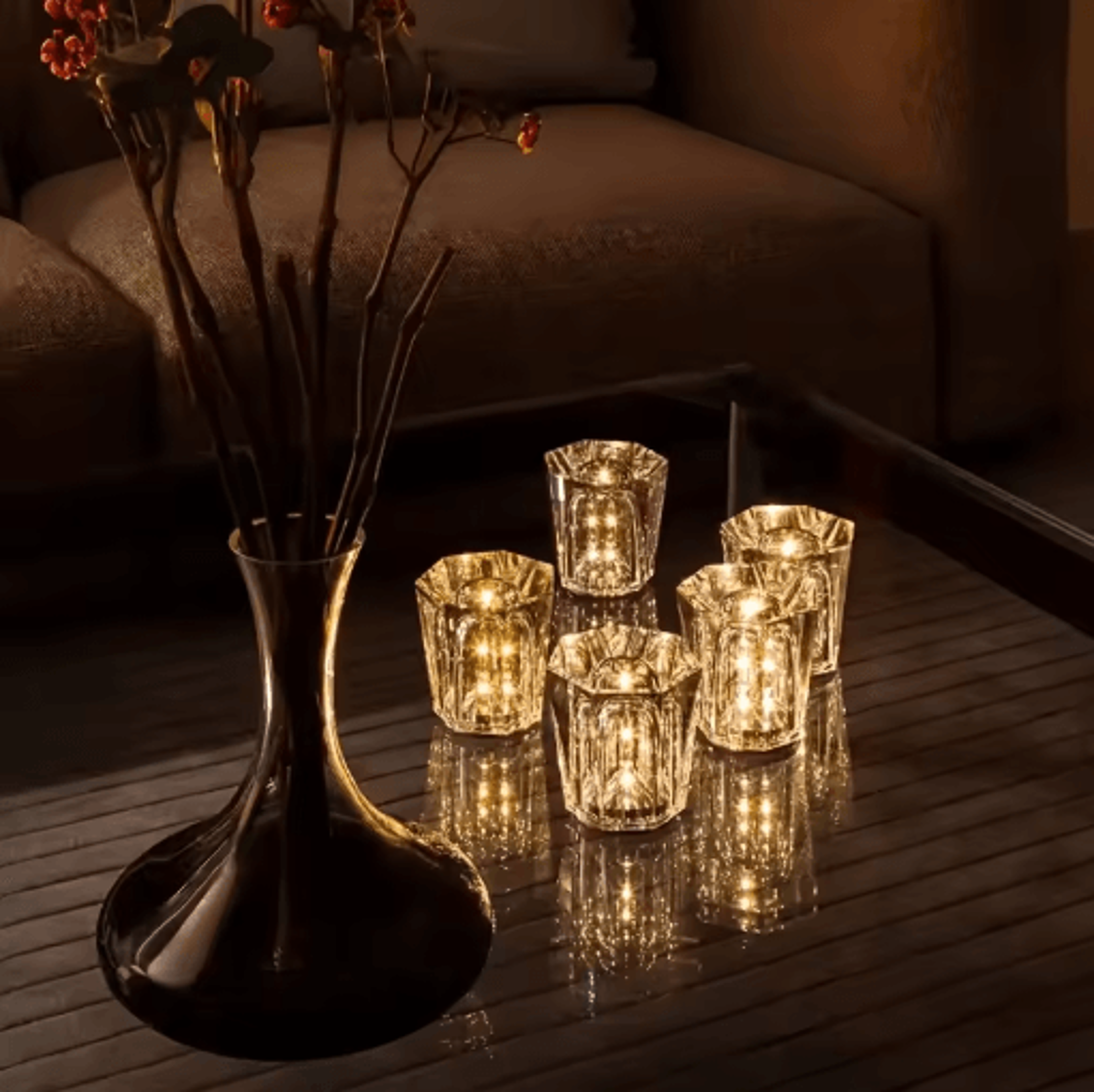 crystal small table lamp usb rechargeable cordless bedside and bar lamp with stepless dimming