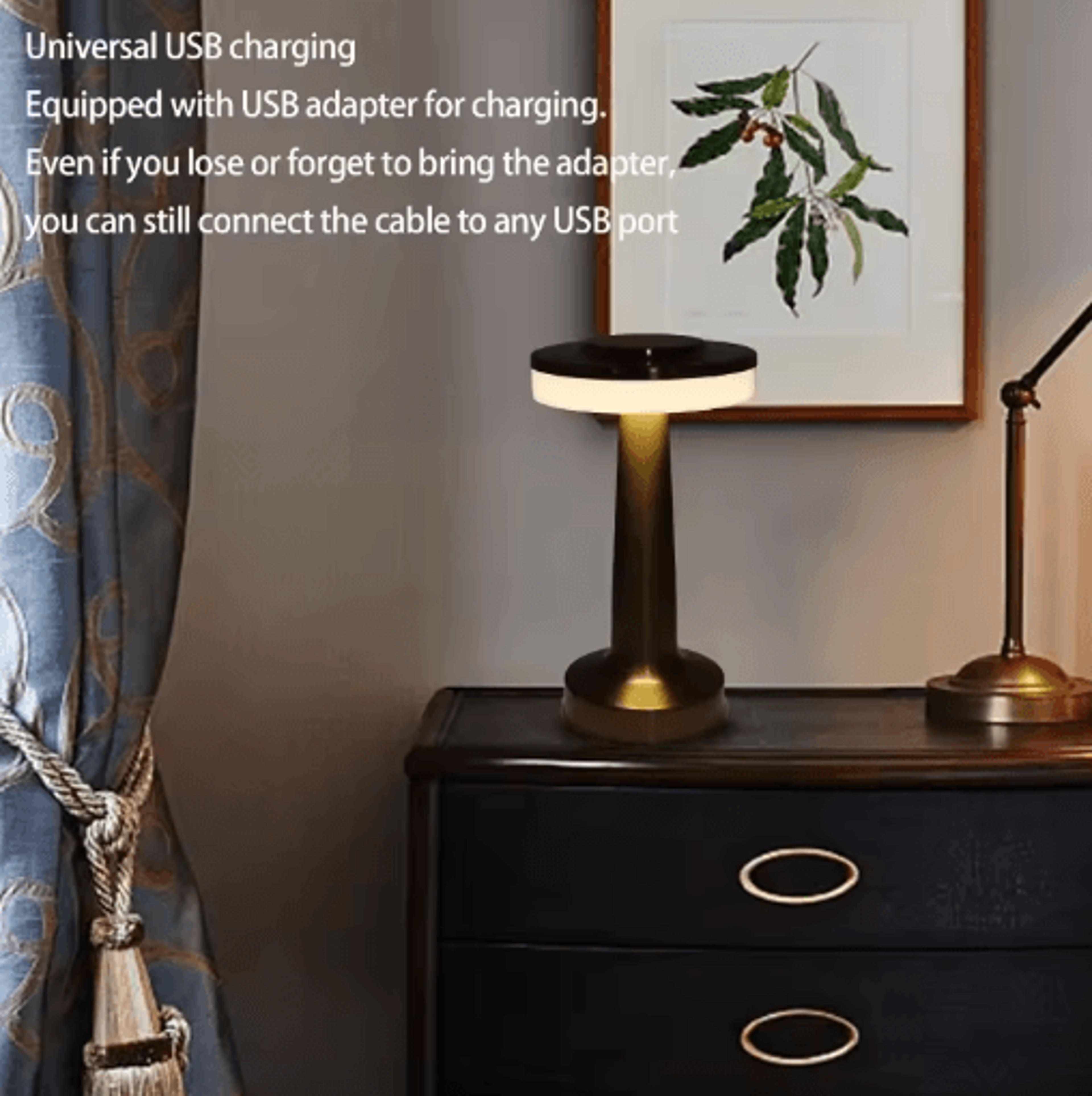 metal desk lamp usb rechargeable touch mood light for bedside bar and cafe decor