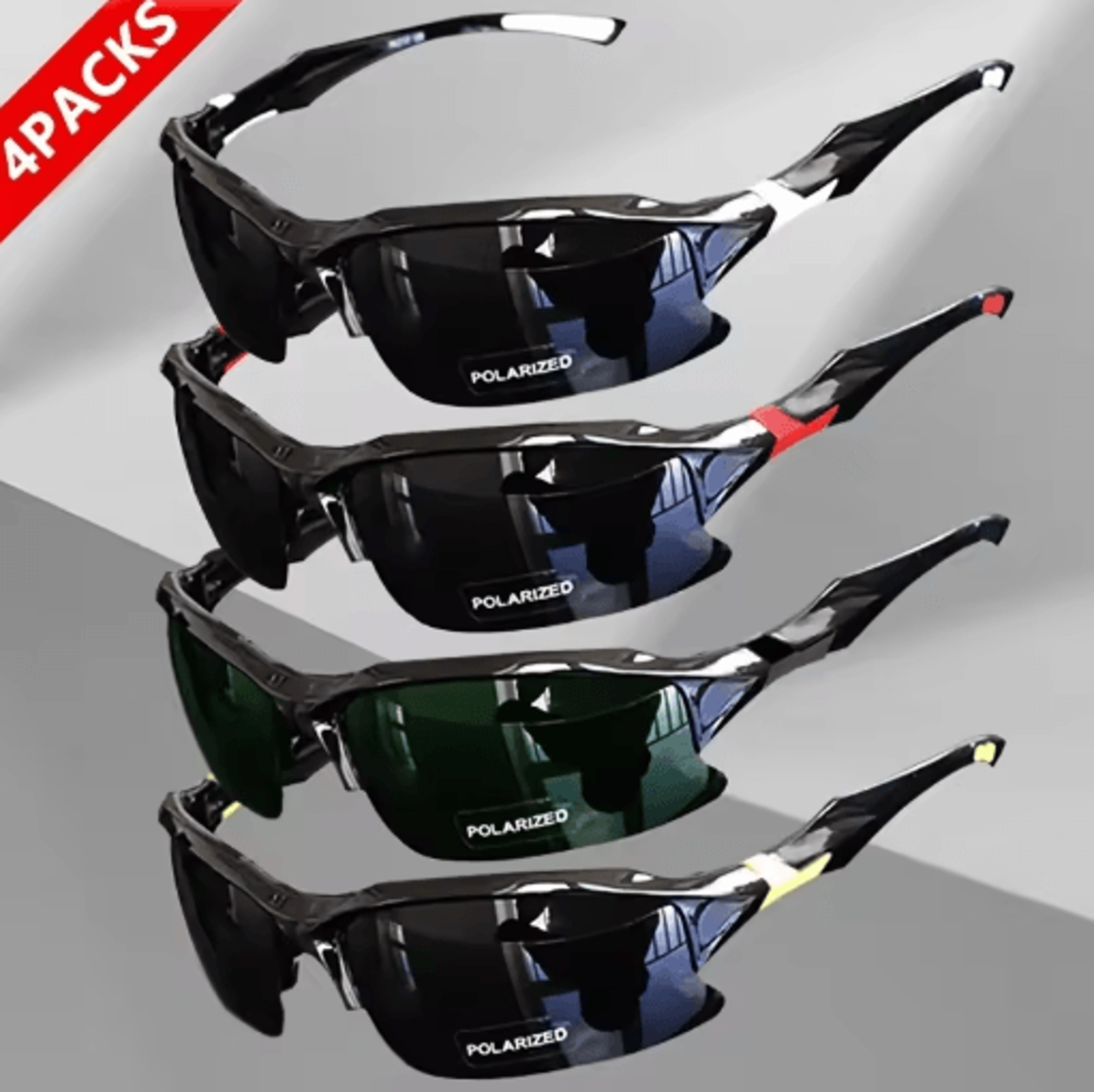 polarized sports sunglasses windproof fashion glasses for running fishing and driving