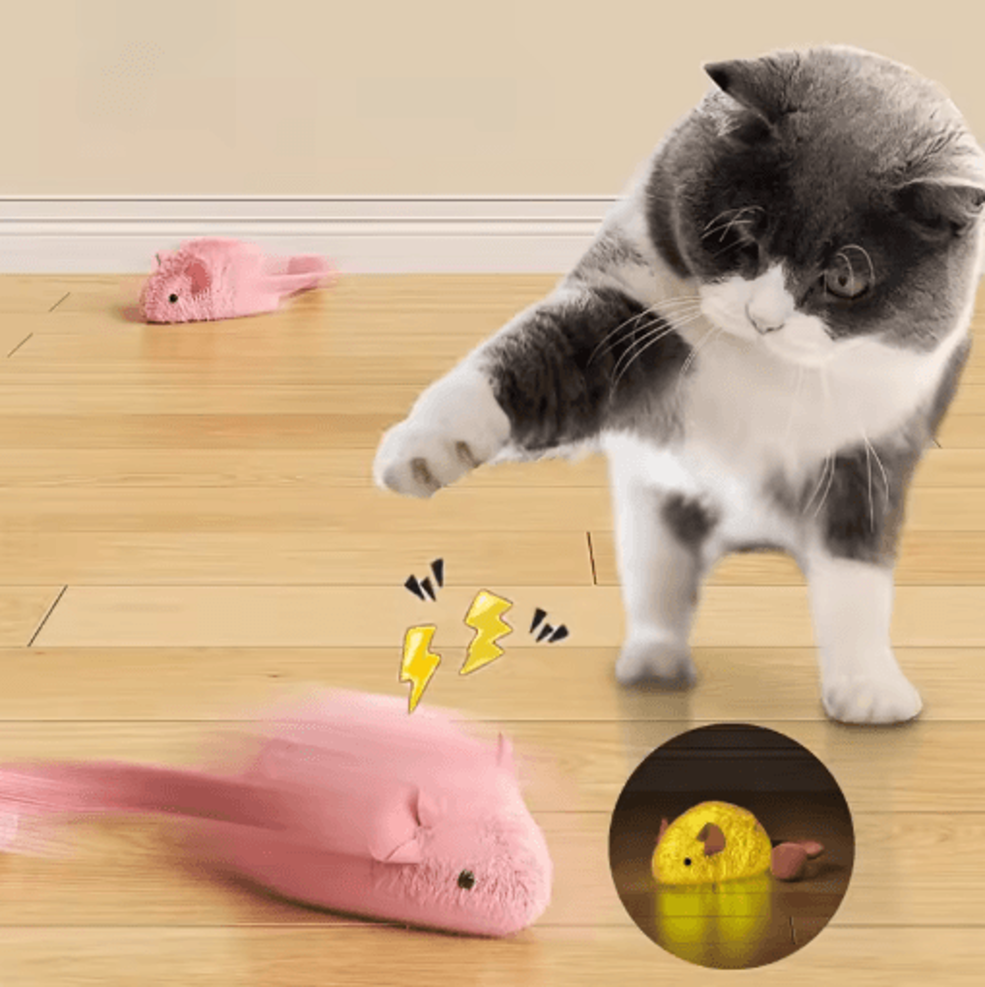 interactive plush mouse cat toys self playing chew and play toys for indoor kittens