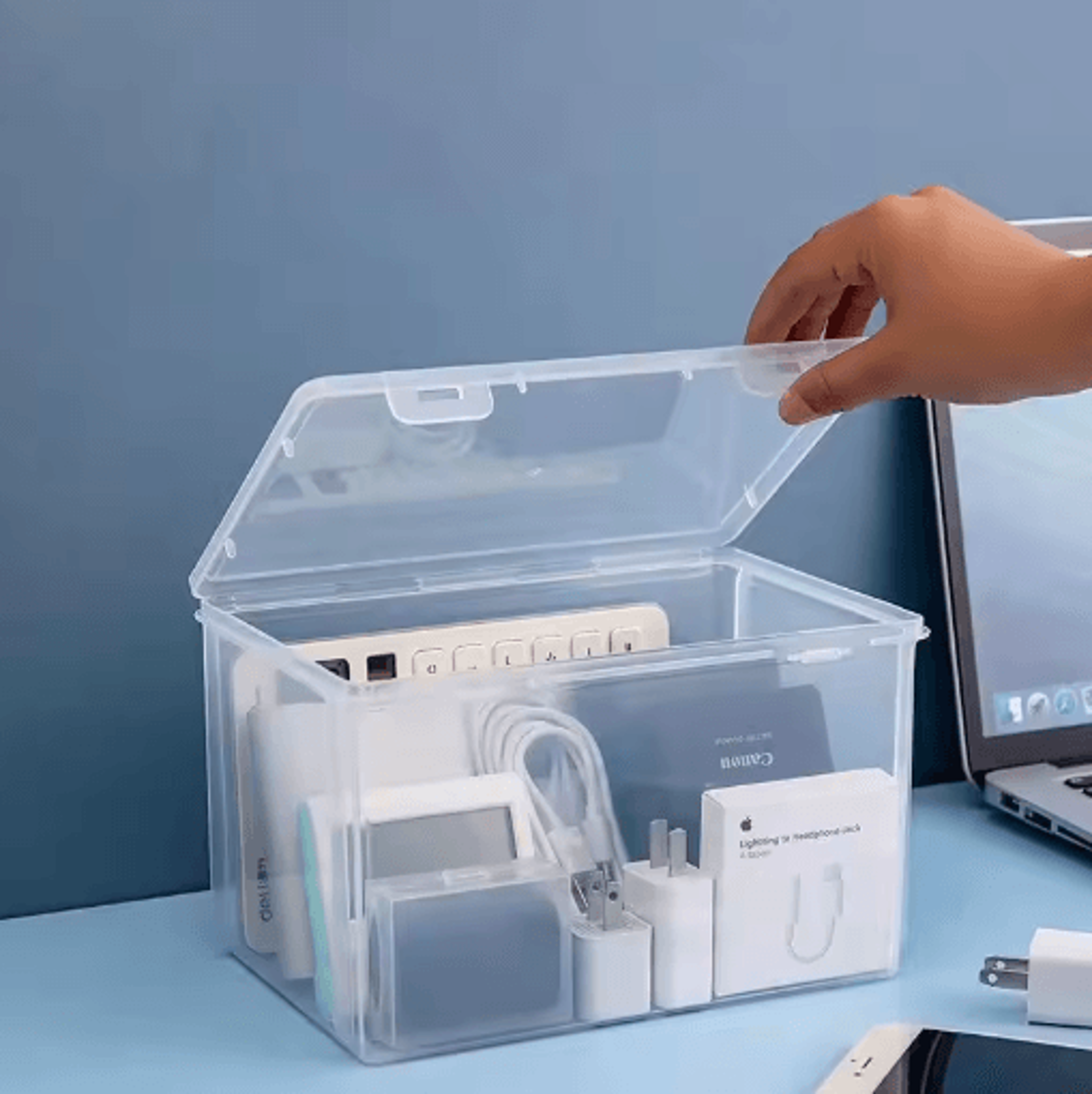 multi functional desktop storage box for masks medicine and daily essentials
