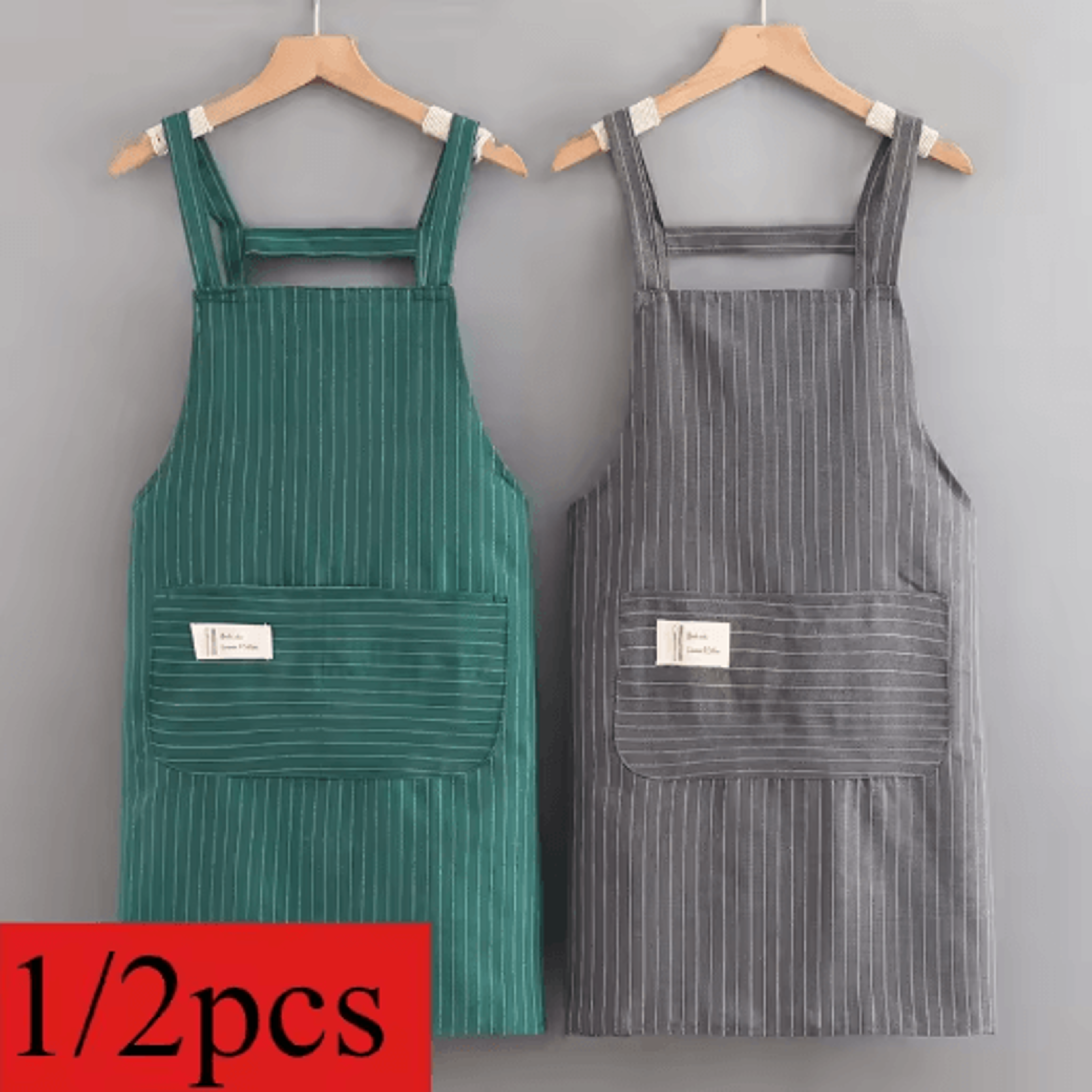 mens long sleeve oil resistant cooking apron for home and kitchen use