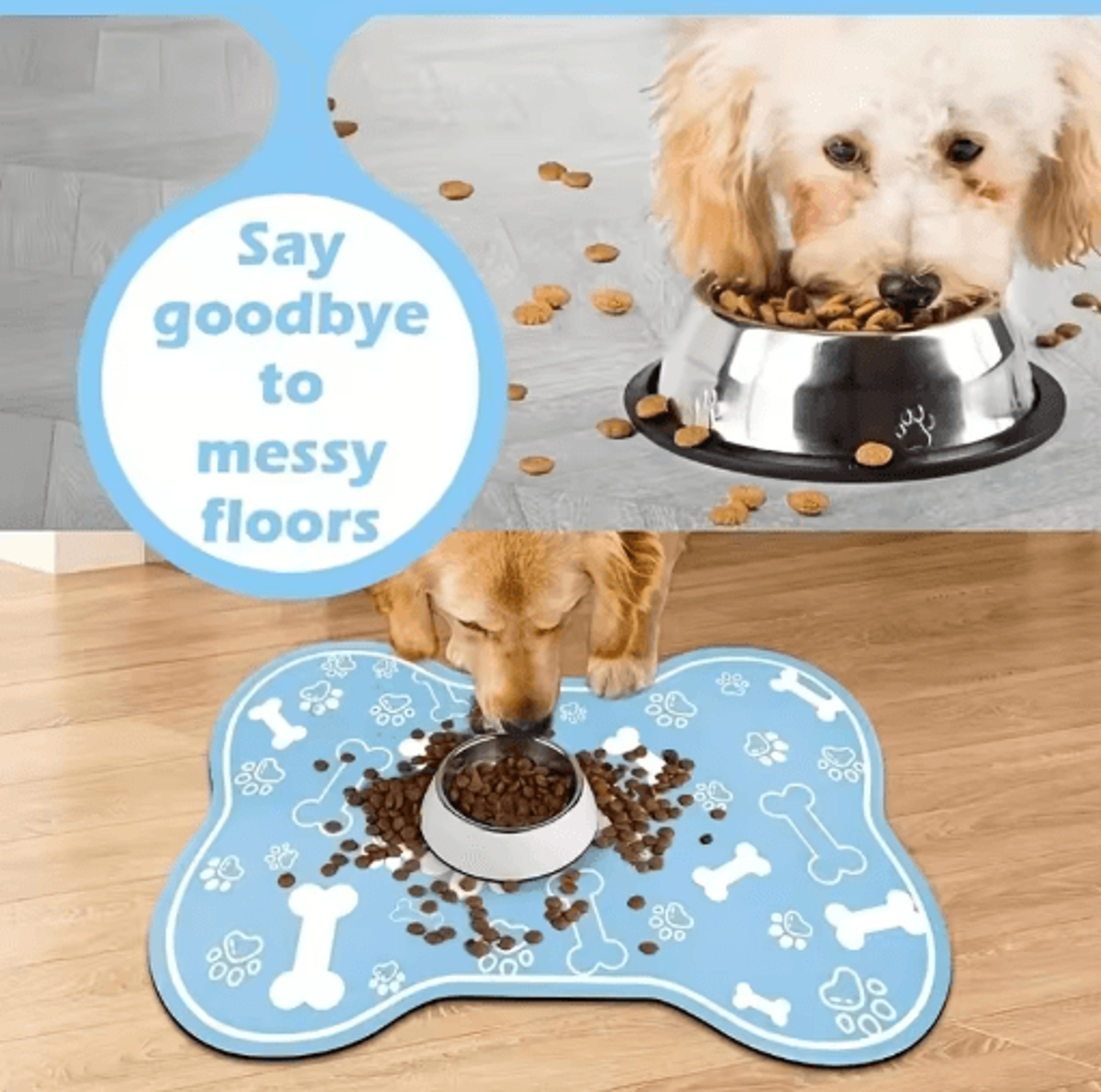 non slip pet feeding mat for dogs and cats scratch resistant and quick drying