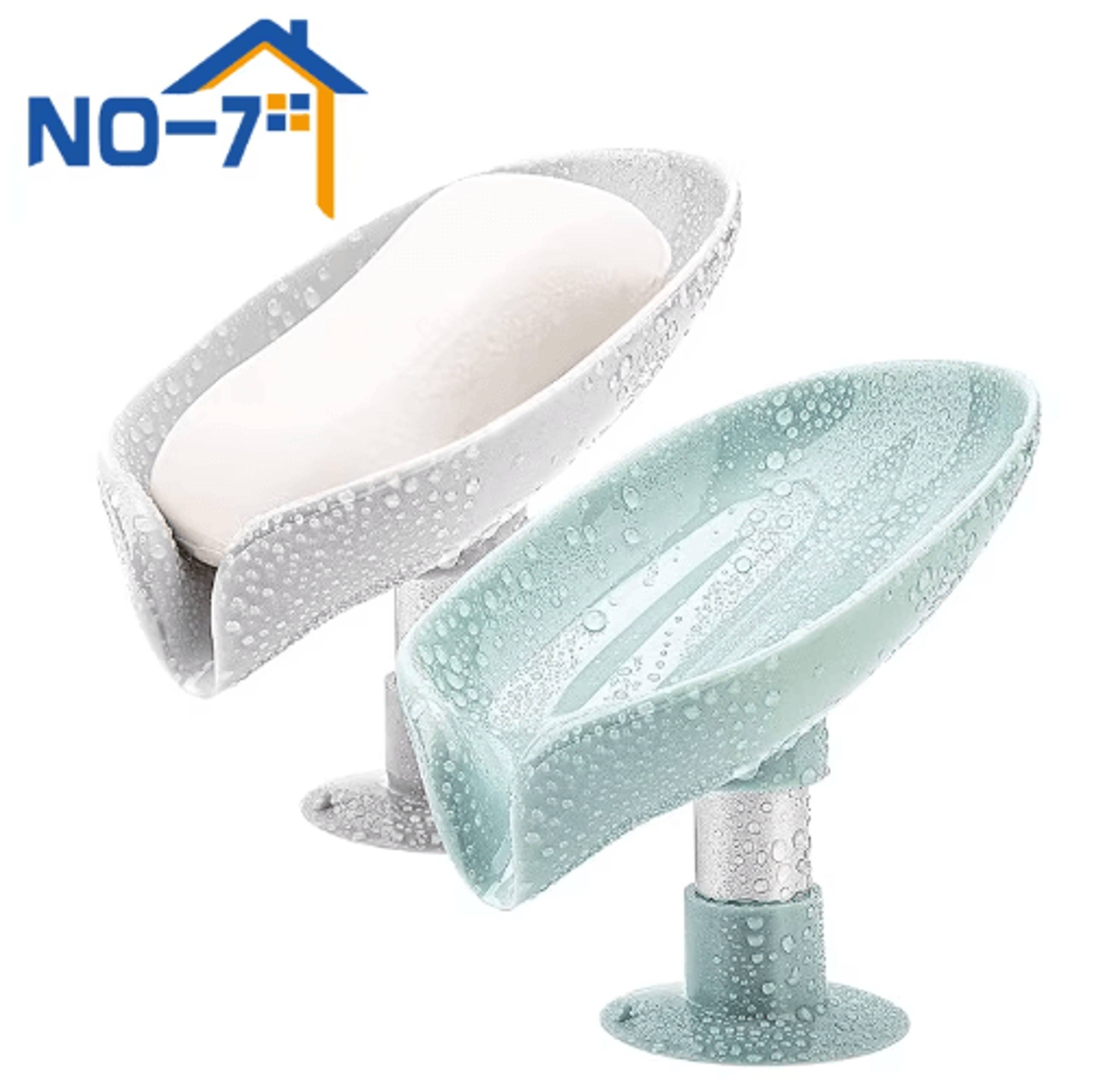 leaf-shaped soap holder with drainage – suction cup soap dish for shower & bathroom