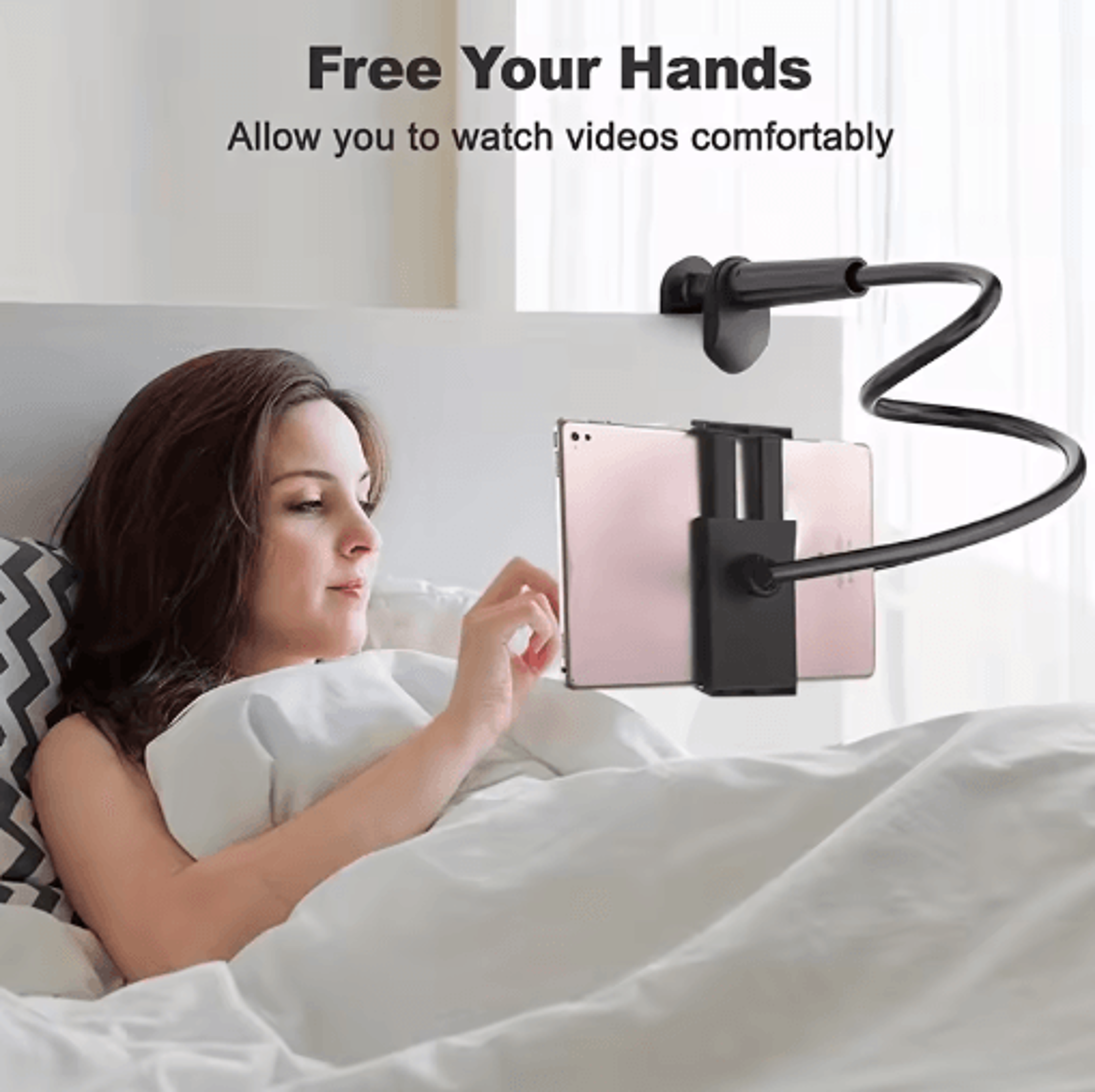 lazy bedside desktop phone and tablet stand adjustable holder for iphone ipad and more
