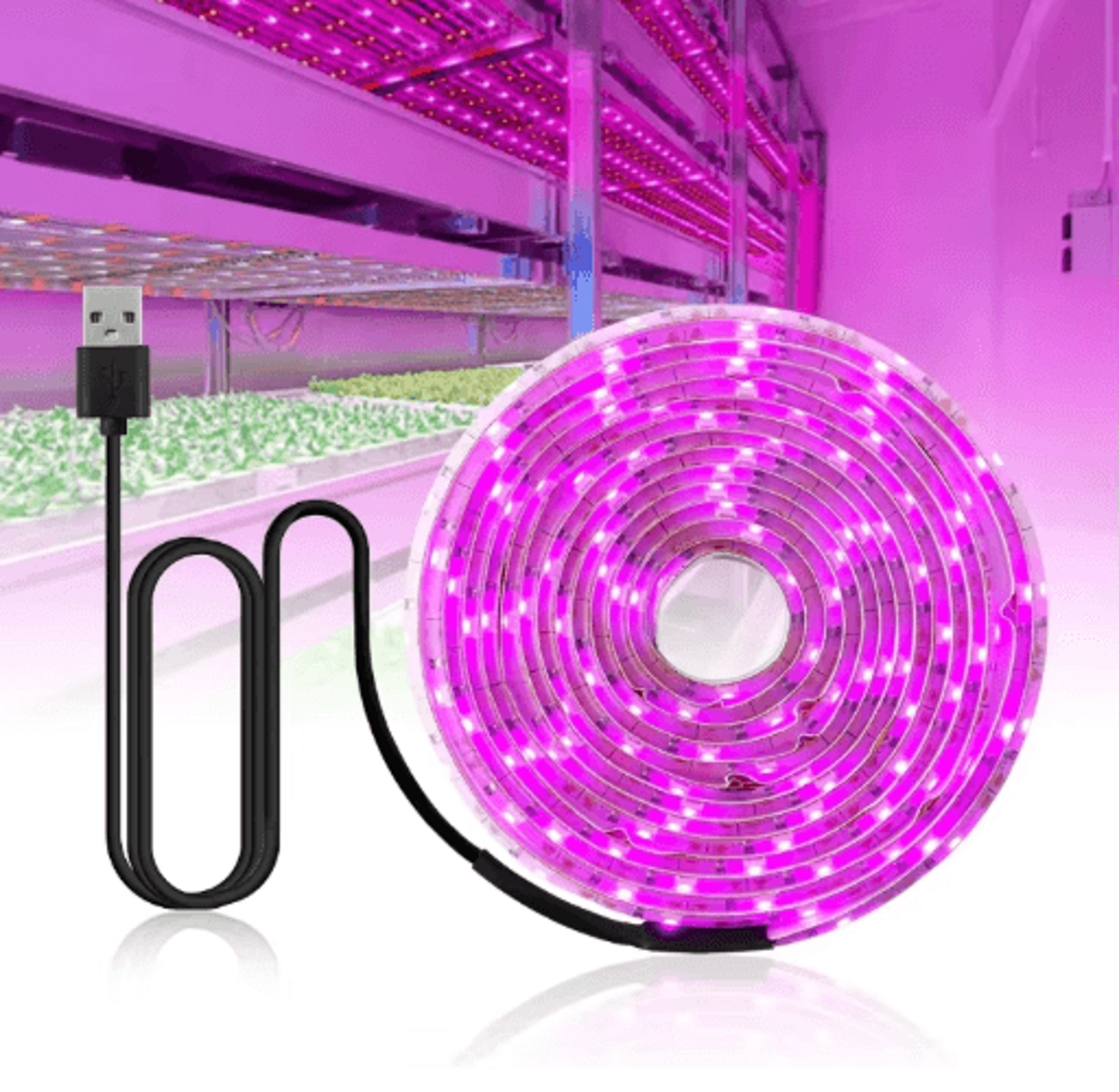 led grow light strip – full spectrum usb phyto lamp for indoor plants & hydroponics