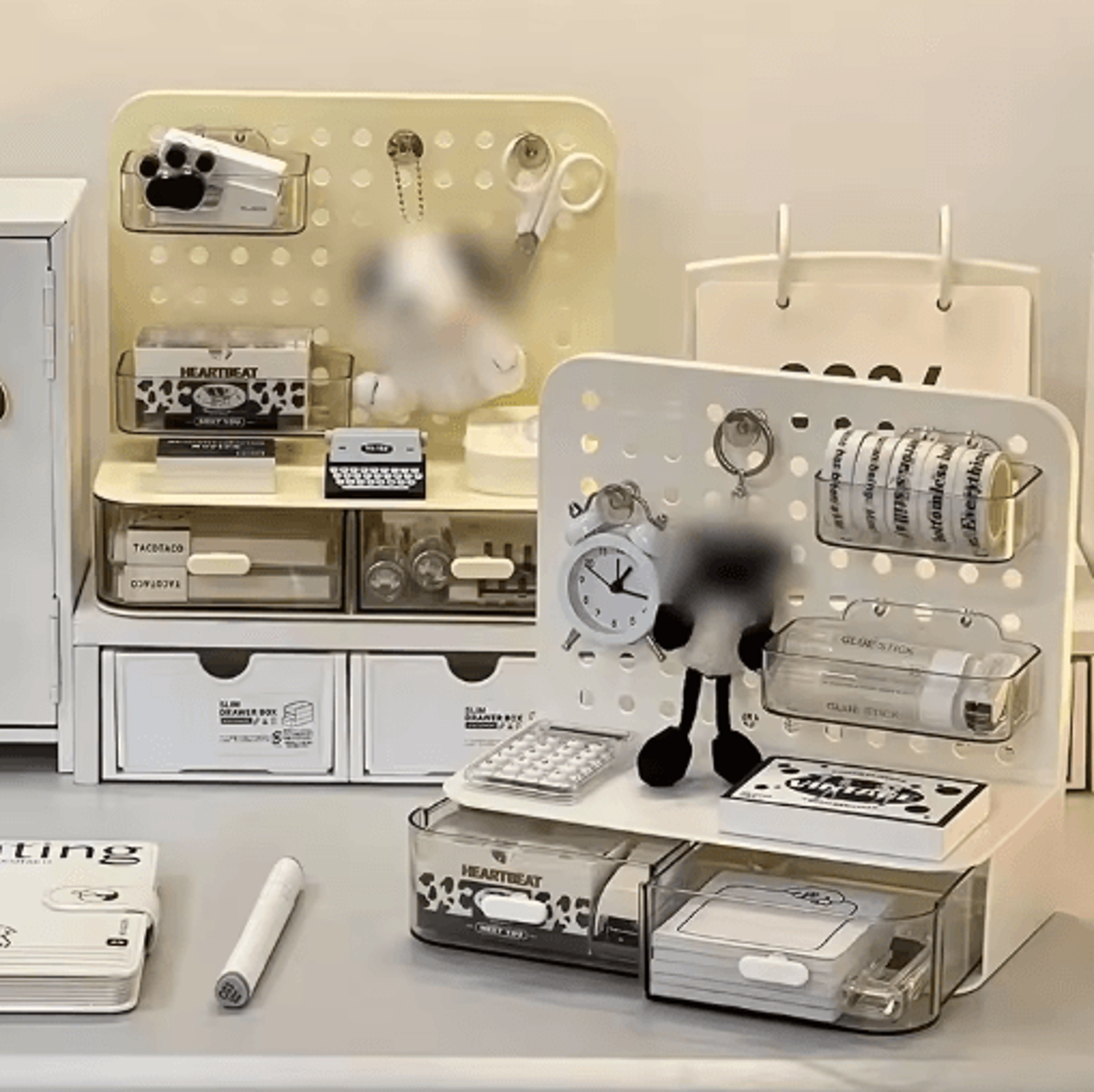 desktop perforated board storage box modular desk organizer and pen holder