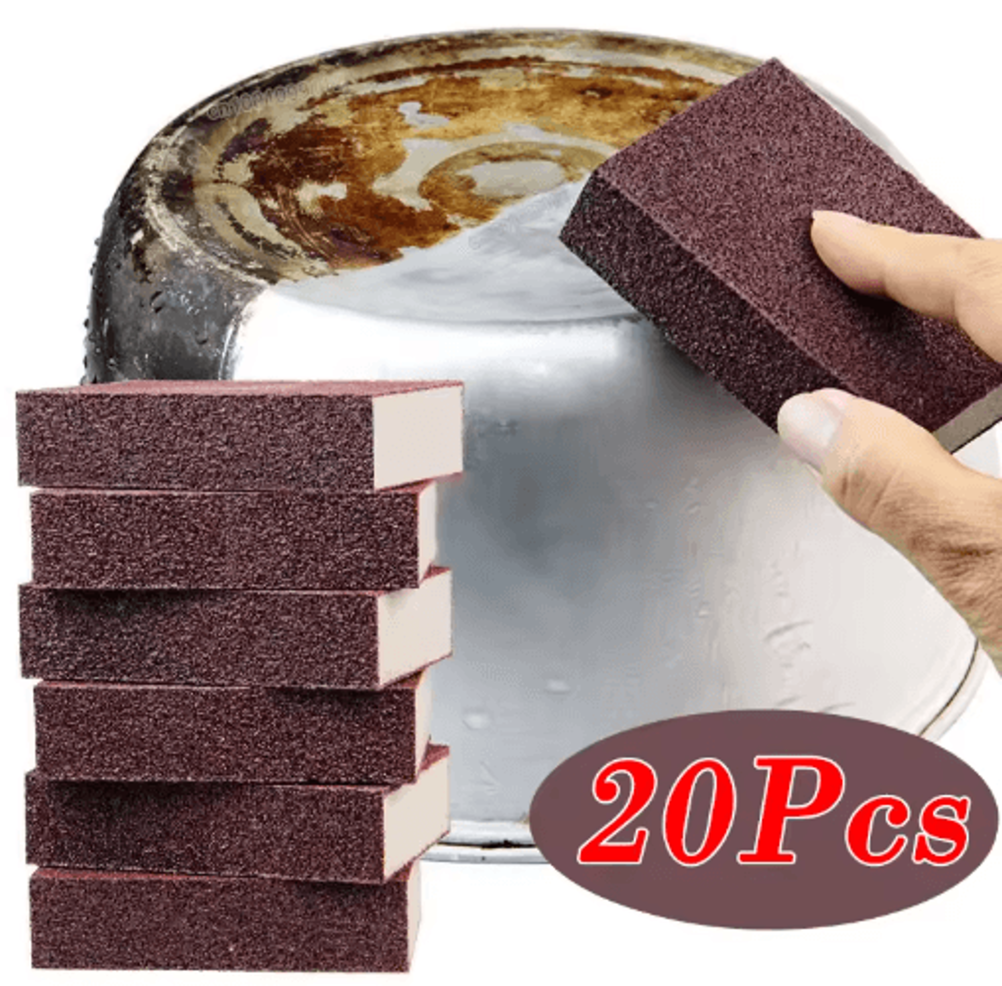 magic carborundum sponge eraser rust and scale removing cleaning pads 1 to 8 pcs