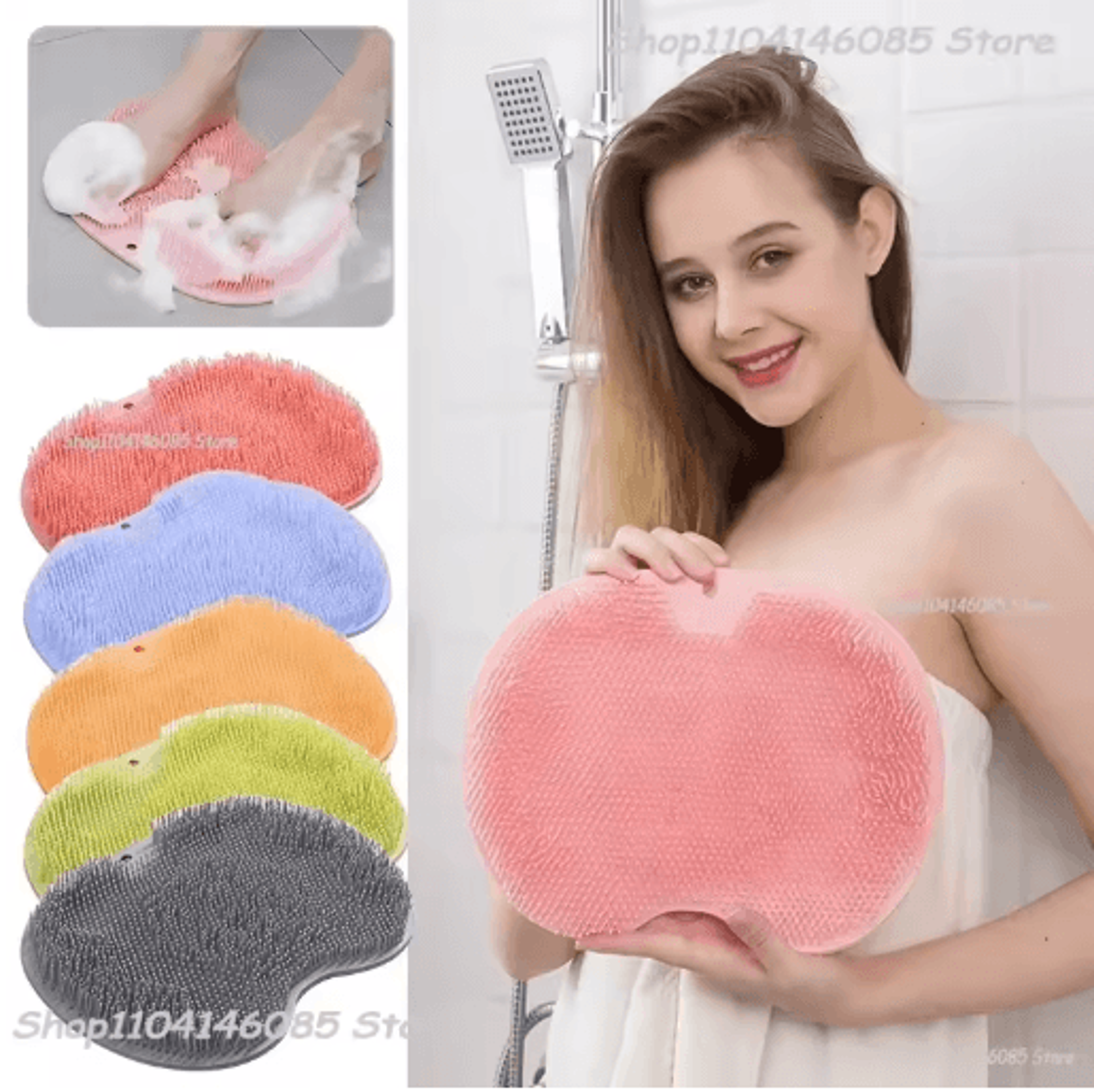 anti slip shower foot scrub massager exfoliating and relaxing bathroom pad