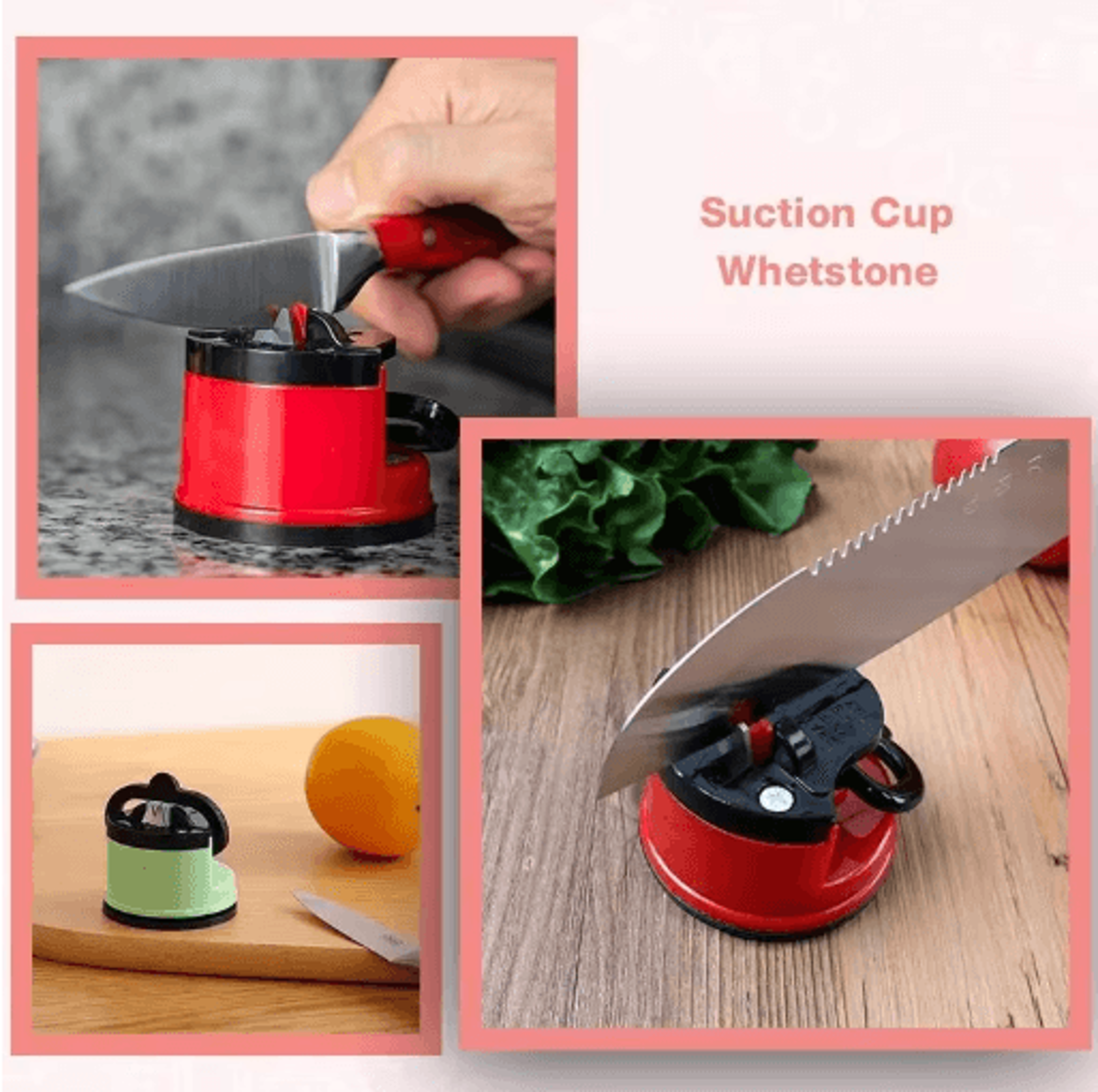 suction knife sharpener easy and safe kitchen knife sharpening tool