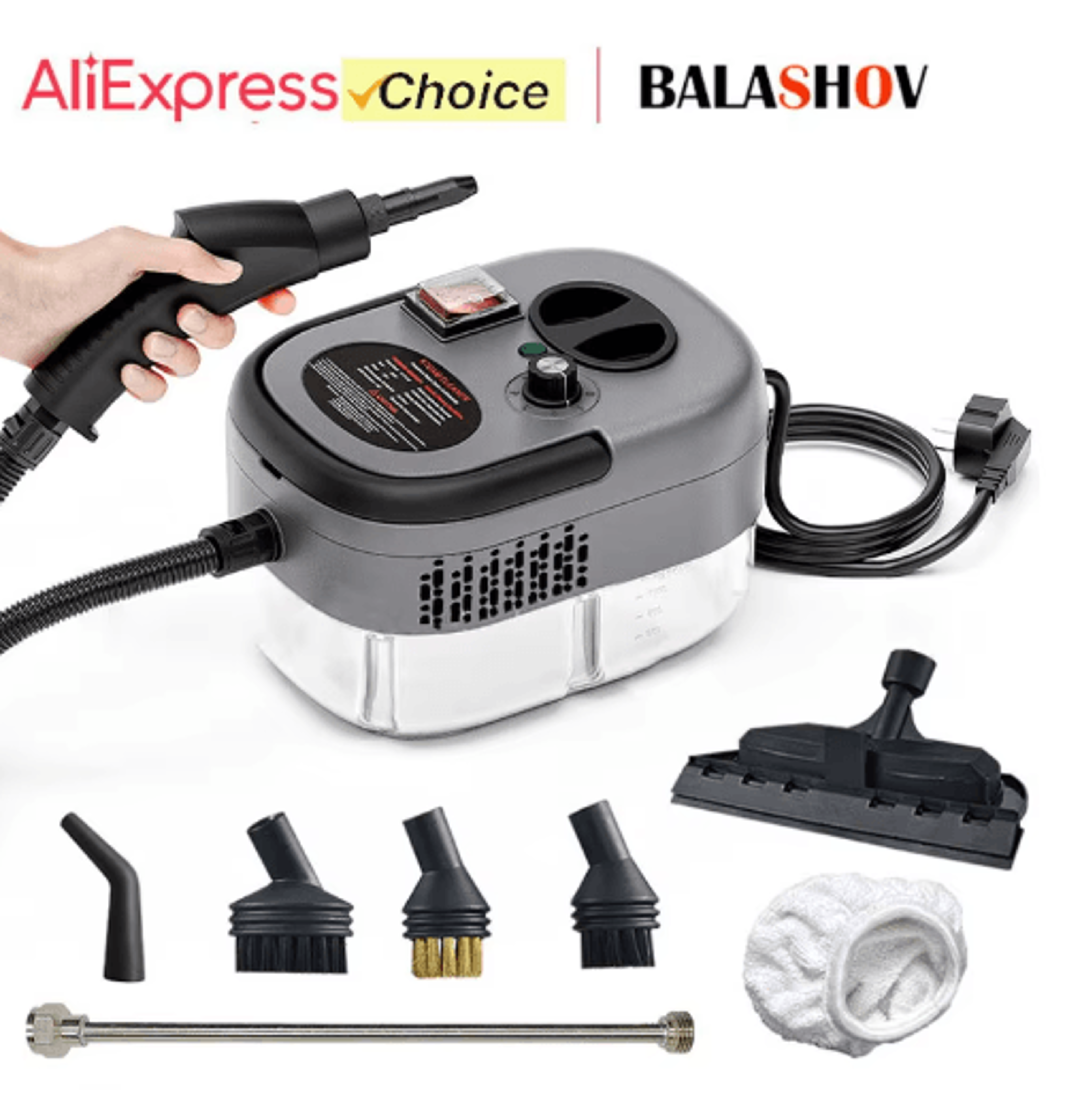 2500w high-temperature handheld steam cleaner – deep cleaning for home & car