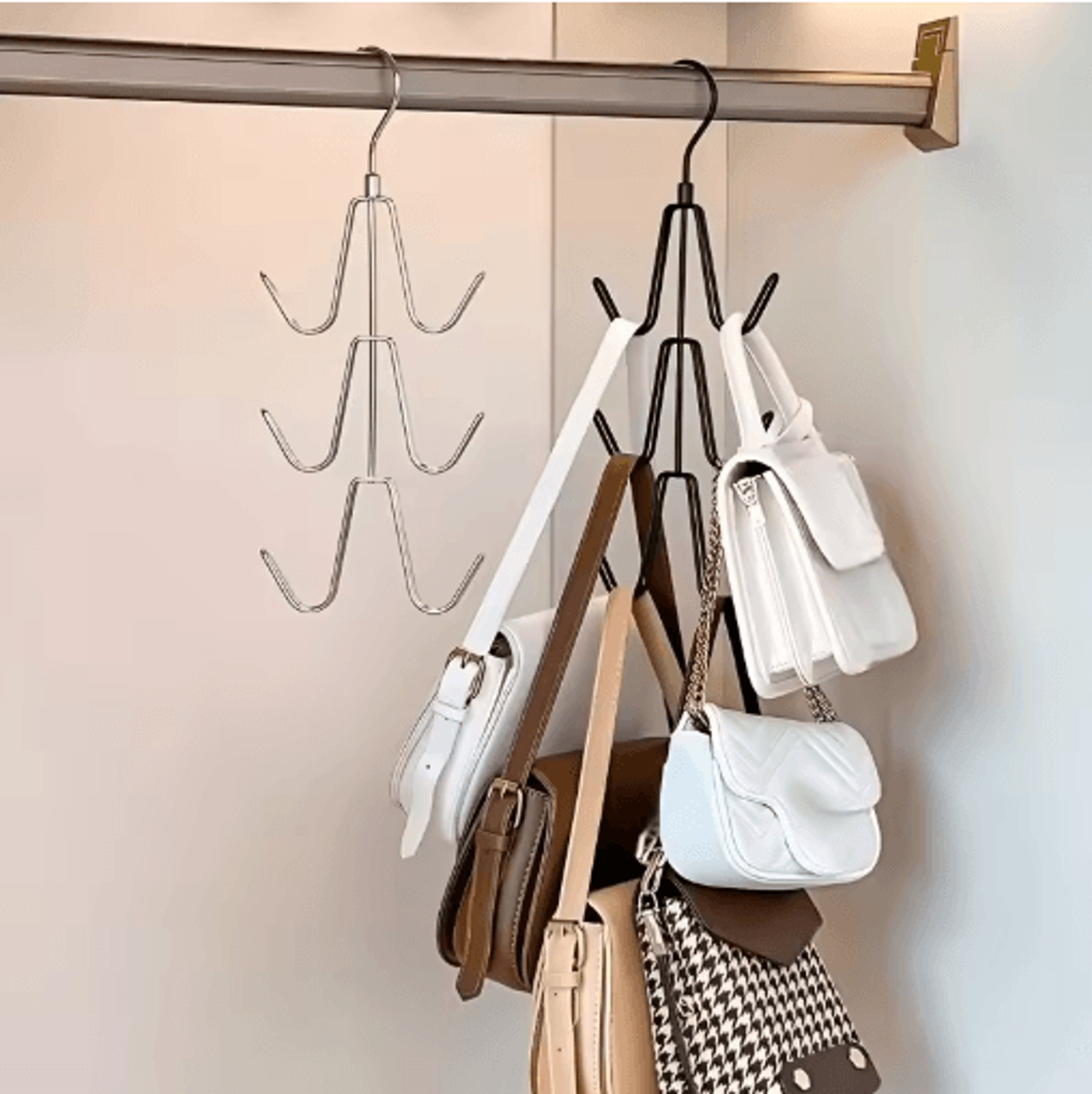 360° rotating metal wallet hanger – multi-functional closet organizer rack