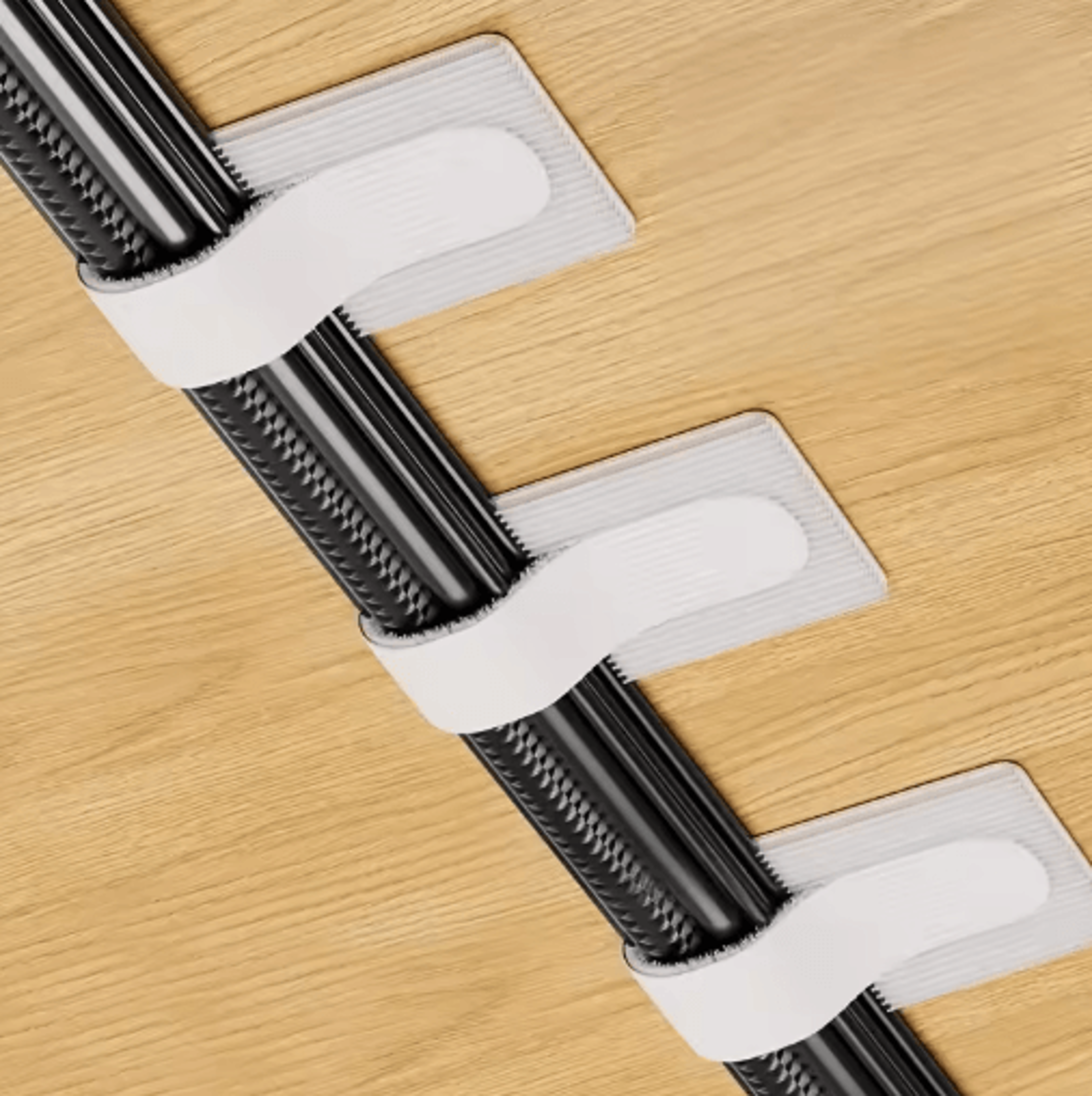 heavy-duty reusable cable organizer tape – strong hold cord management (10pcs)
