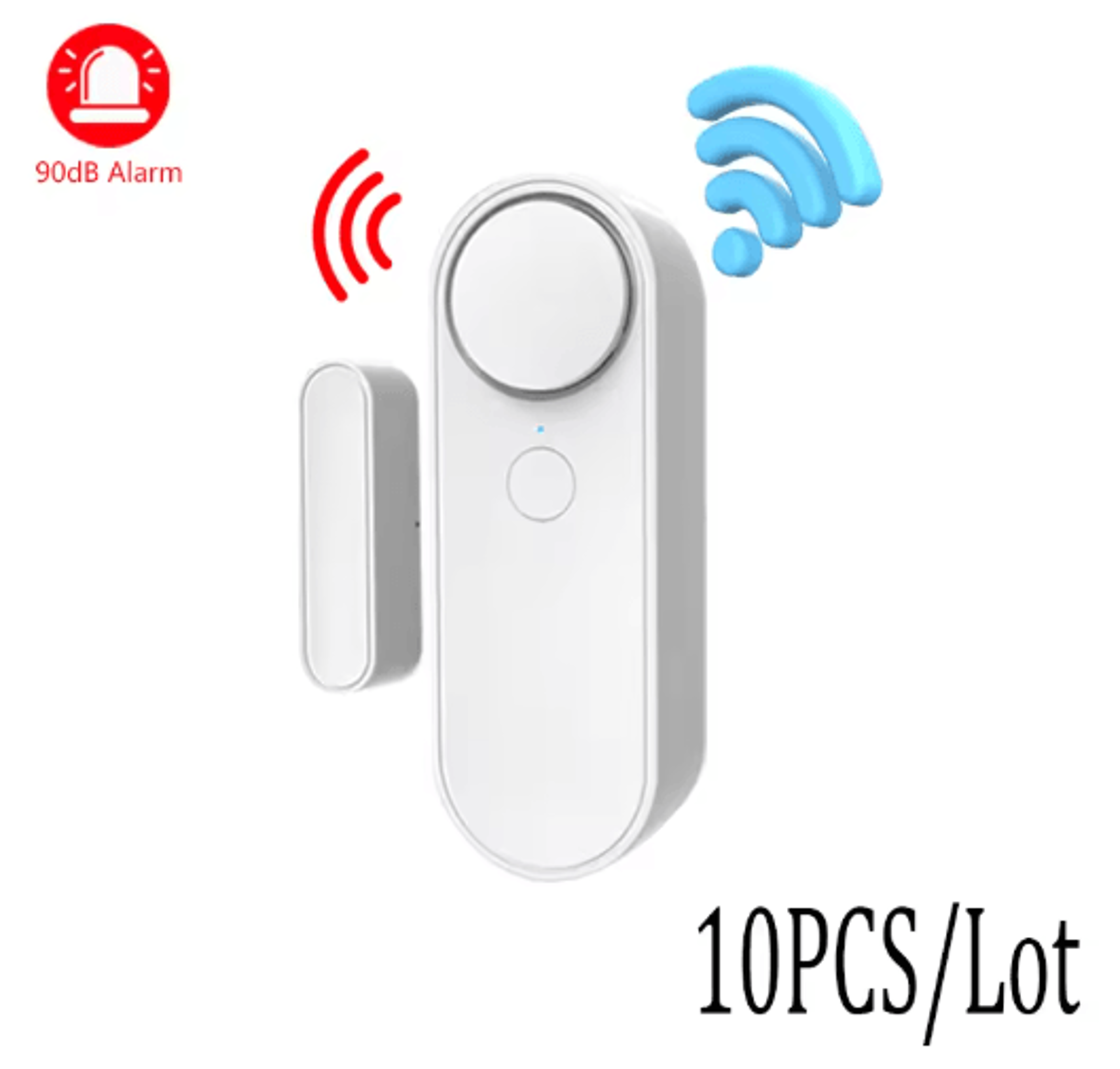 tuya wifi door & window sensor – open/closed security detector with 90db siren