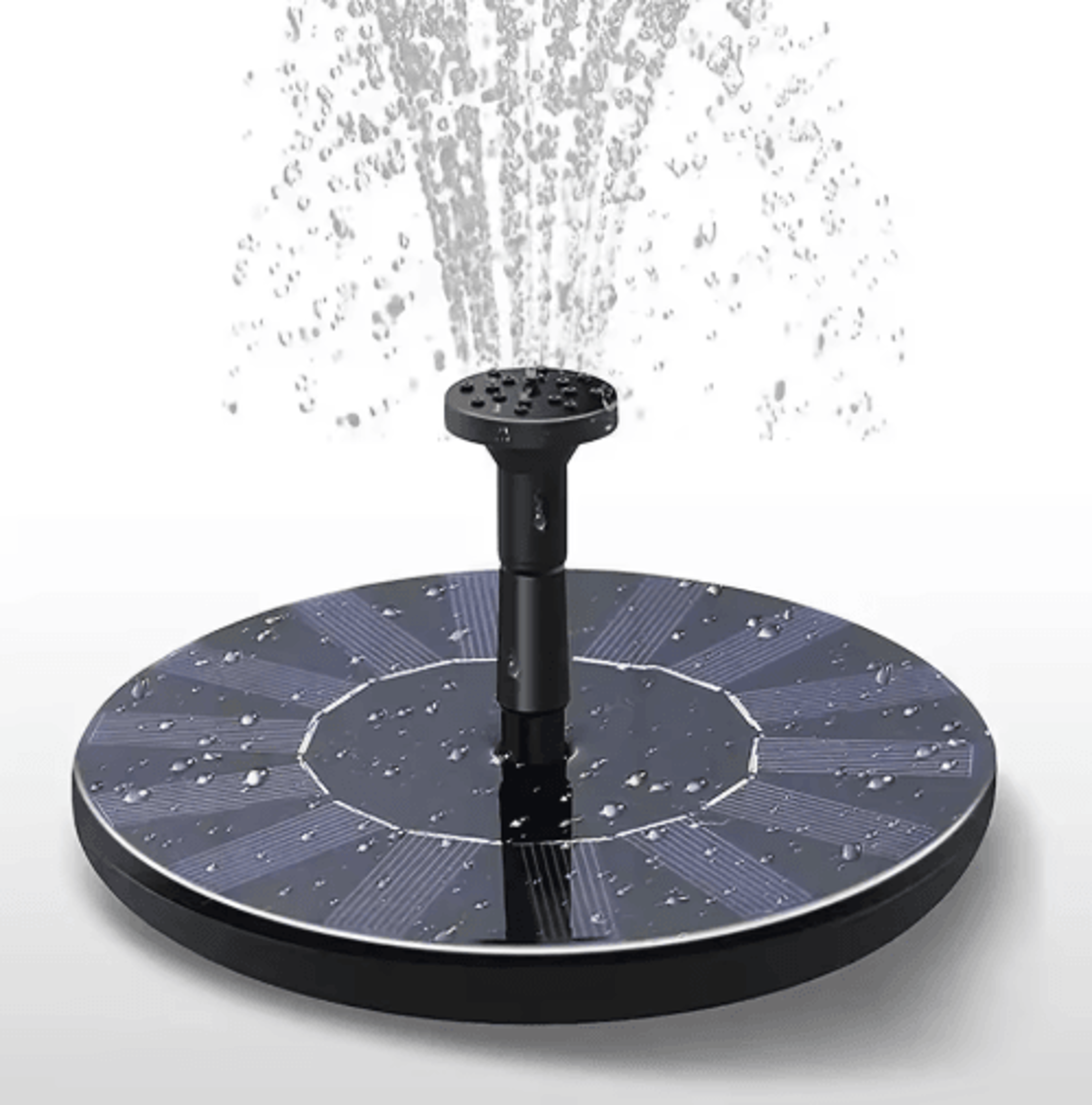 solar-powered floating fountain pump – decorative water feature (13cm / 16cm / 18cm)