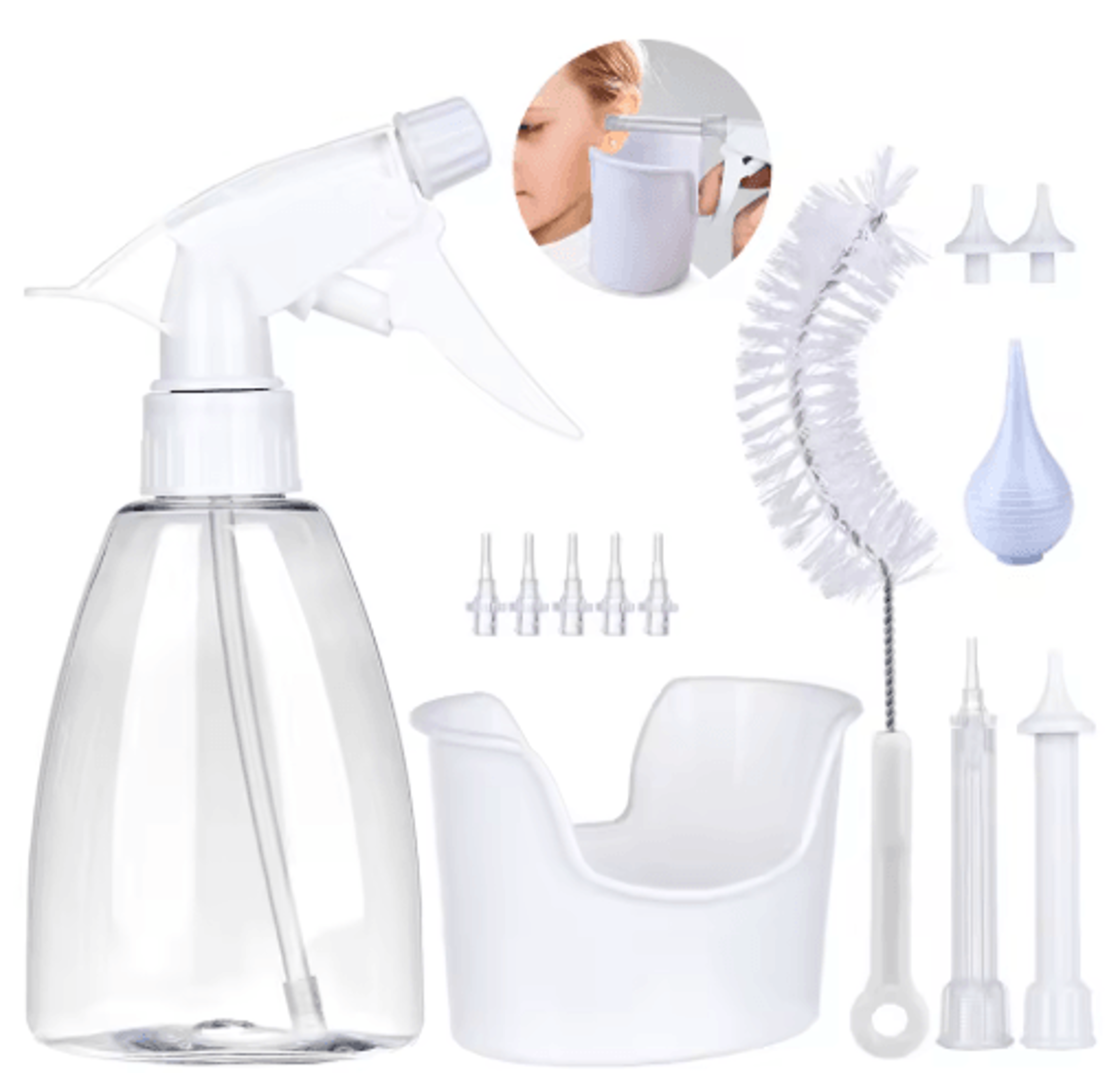 300ml ear cleaner wax removal tool – portable water irrigation flushing system