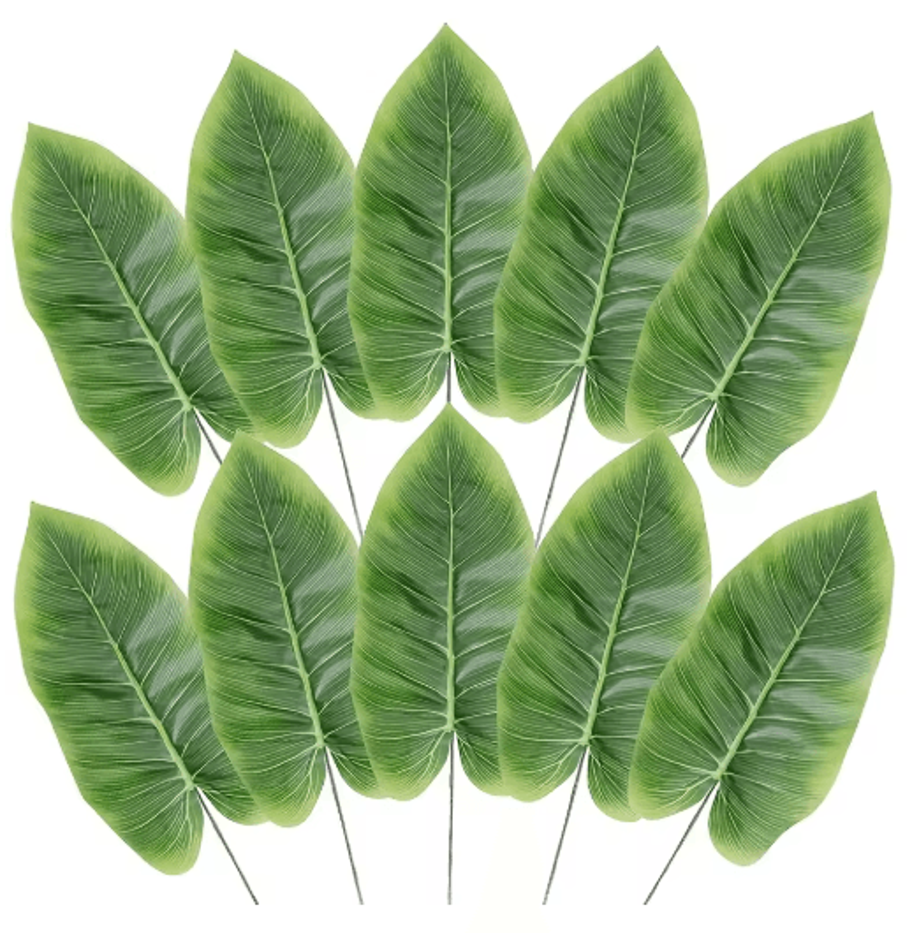 artificial banana leaf palm branches (20-pack) – realistic green foliage for home & event decor