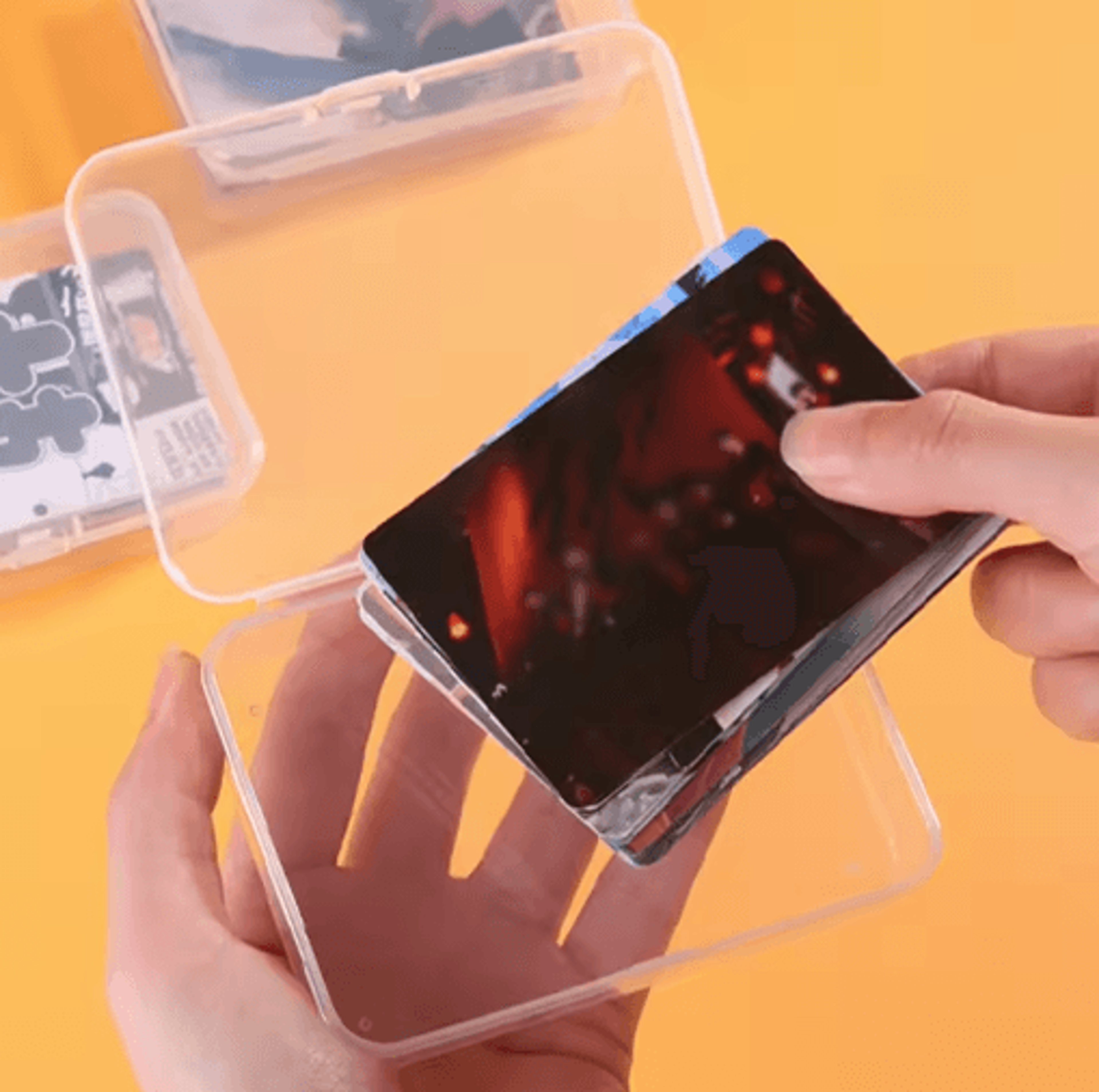 transparent playing card storage boxes (5-pack) – plastic card organizer cases for games
