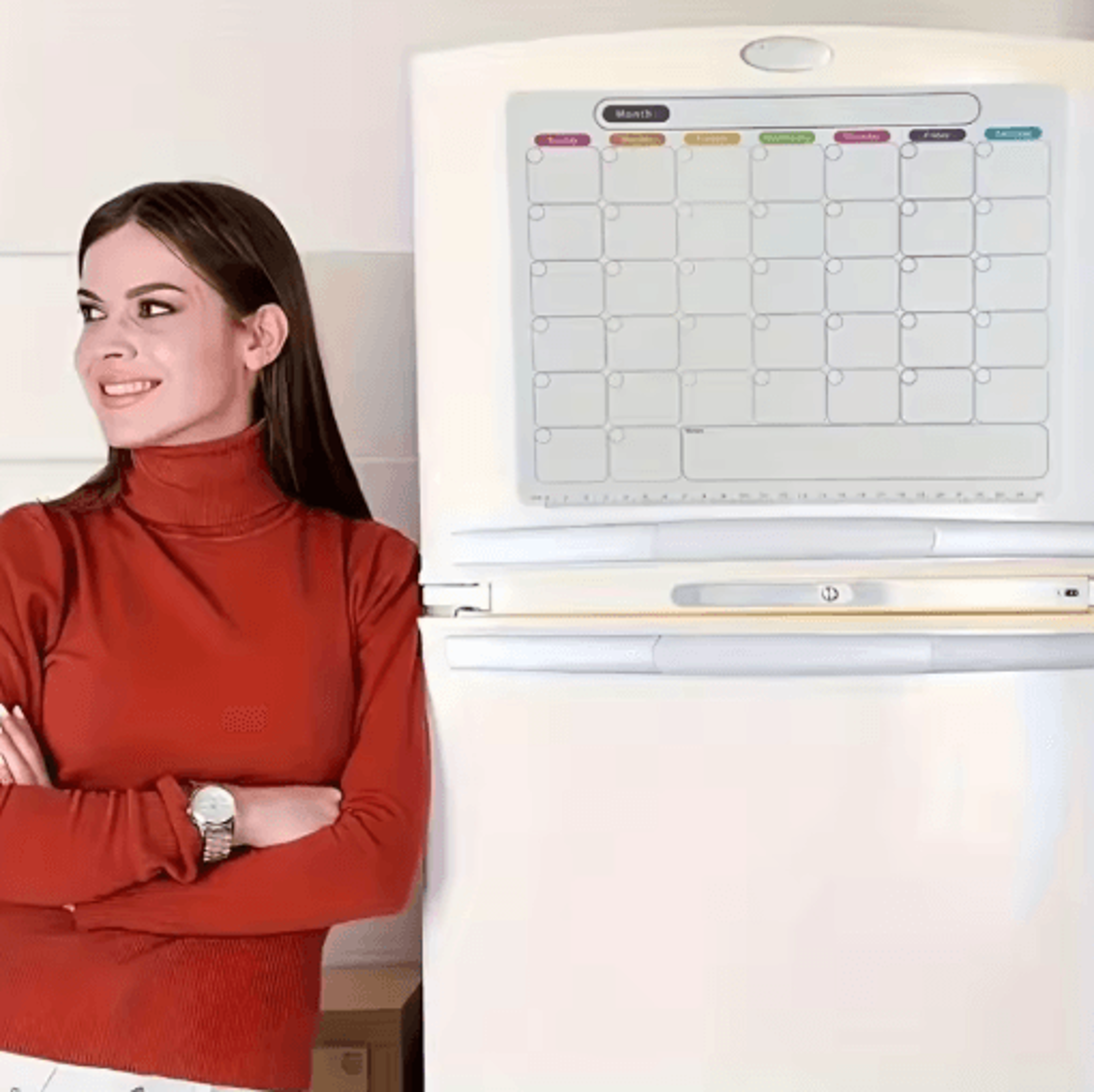 magnetic memo message board – reusable erasable refrigerator note pad & weekly planner