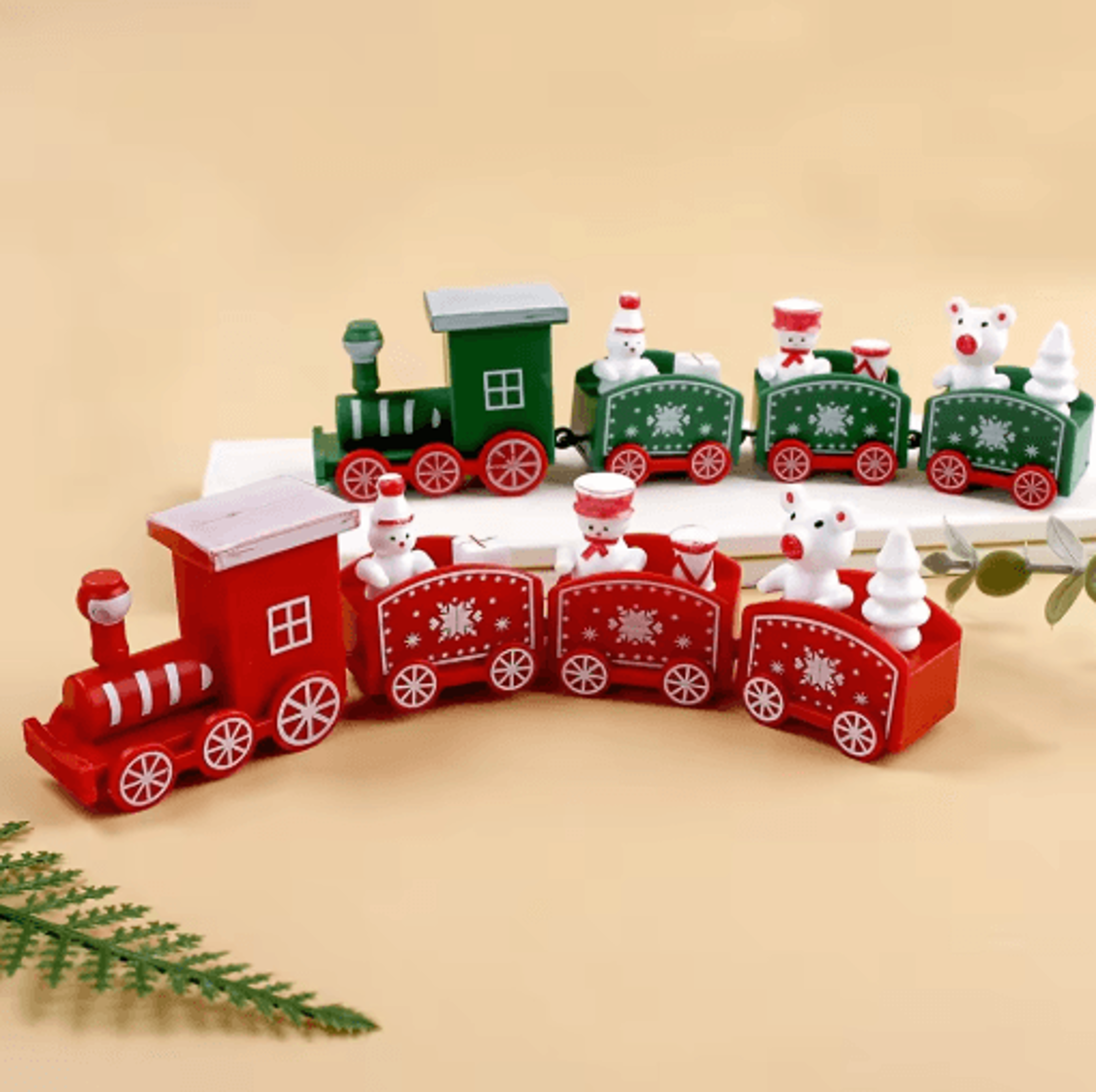 decorative plastic train figurine – collectible home & holiday party ornament