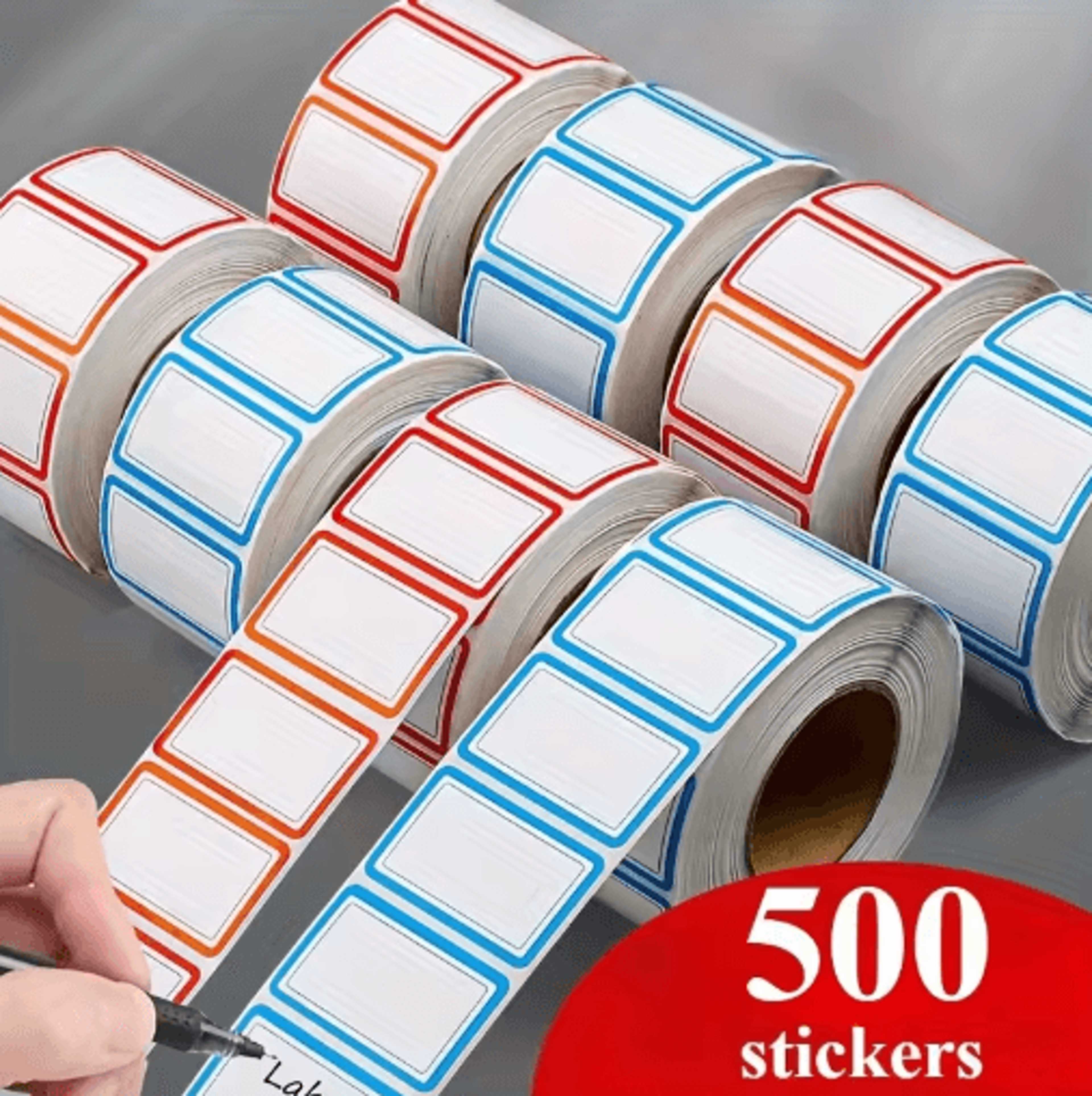 colorful food storage label stickers (500-pack) – refrigerator & container labels for home, office & classroom