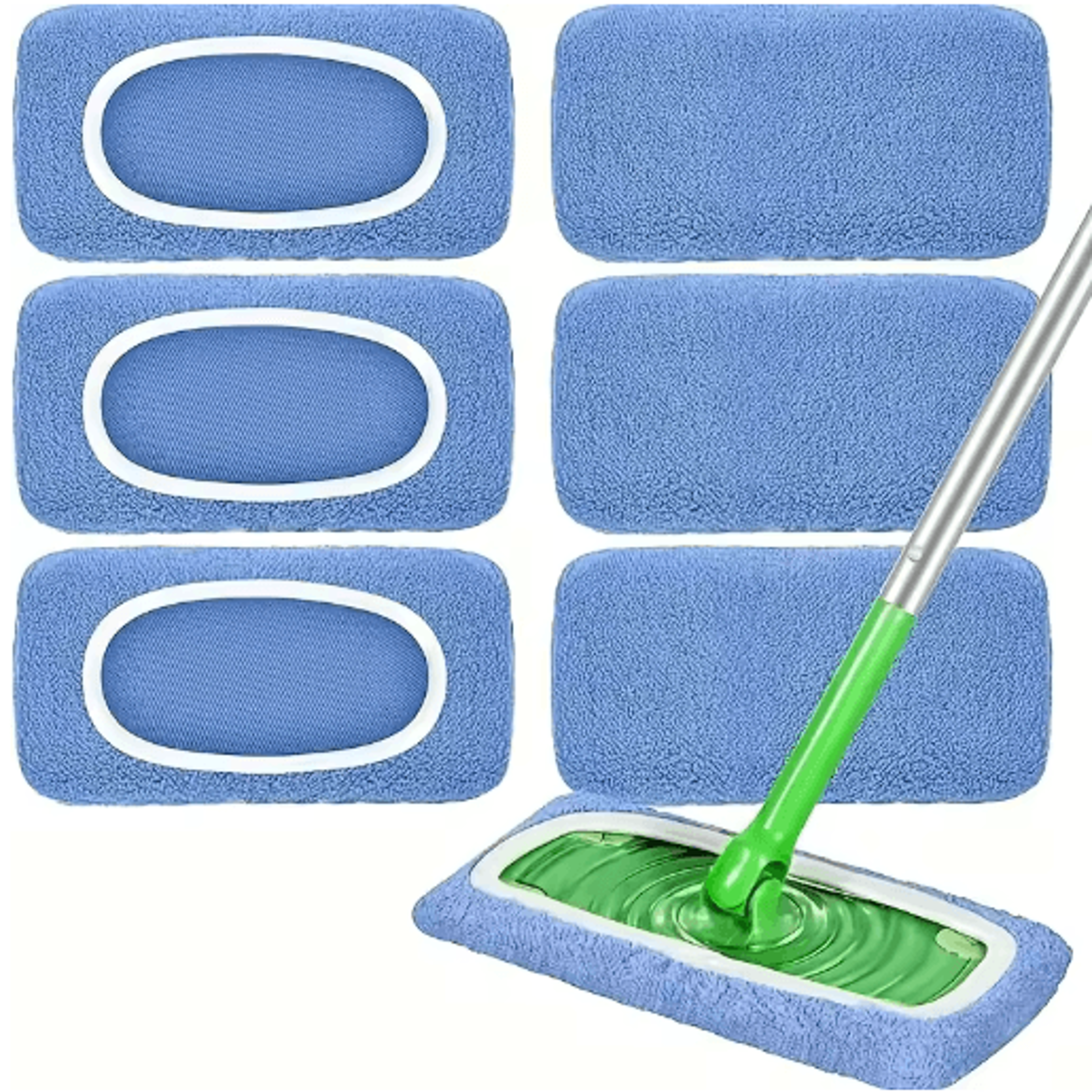 reusable mop pads (4-pack) – ultra-fine fiber dry & wet replacement cleaning cloths