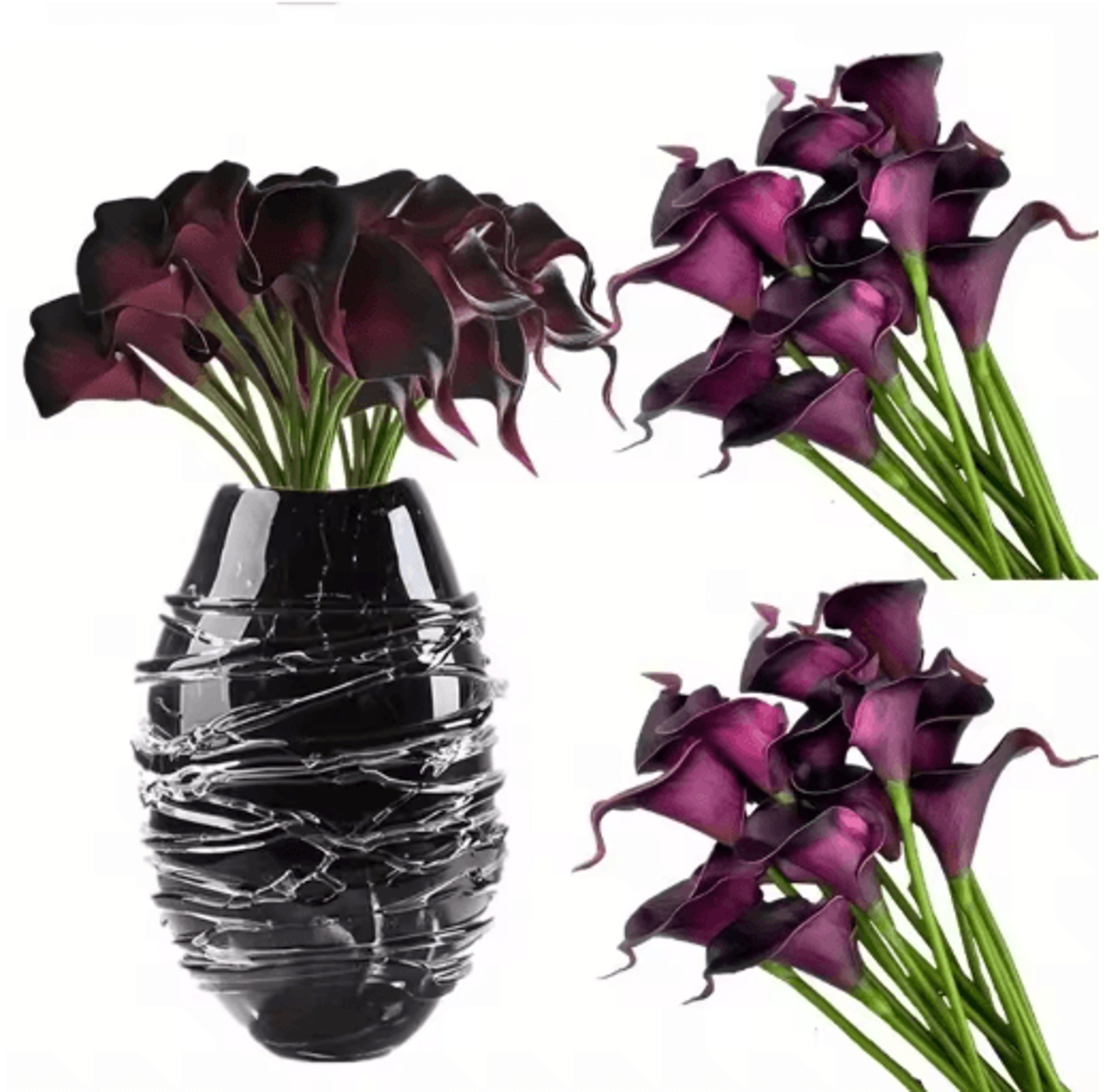 real touch artificial calla lilies (10-pack) – latex flowers for diy wedding & home decor