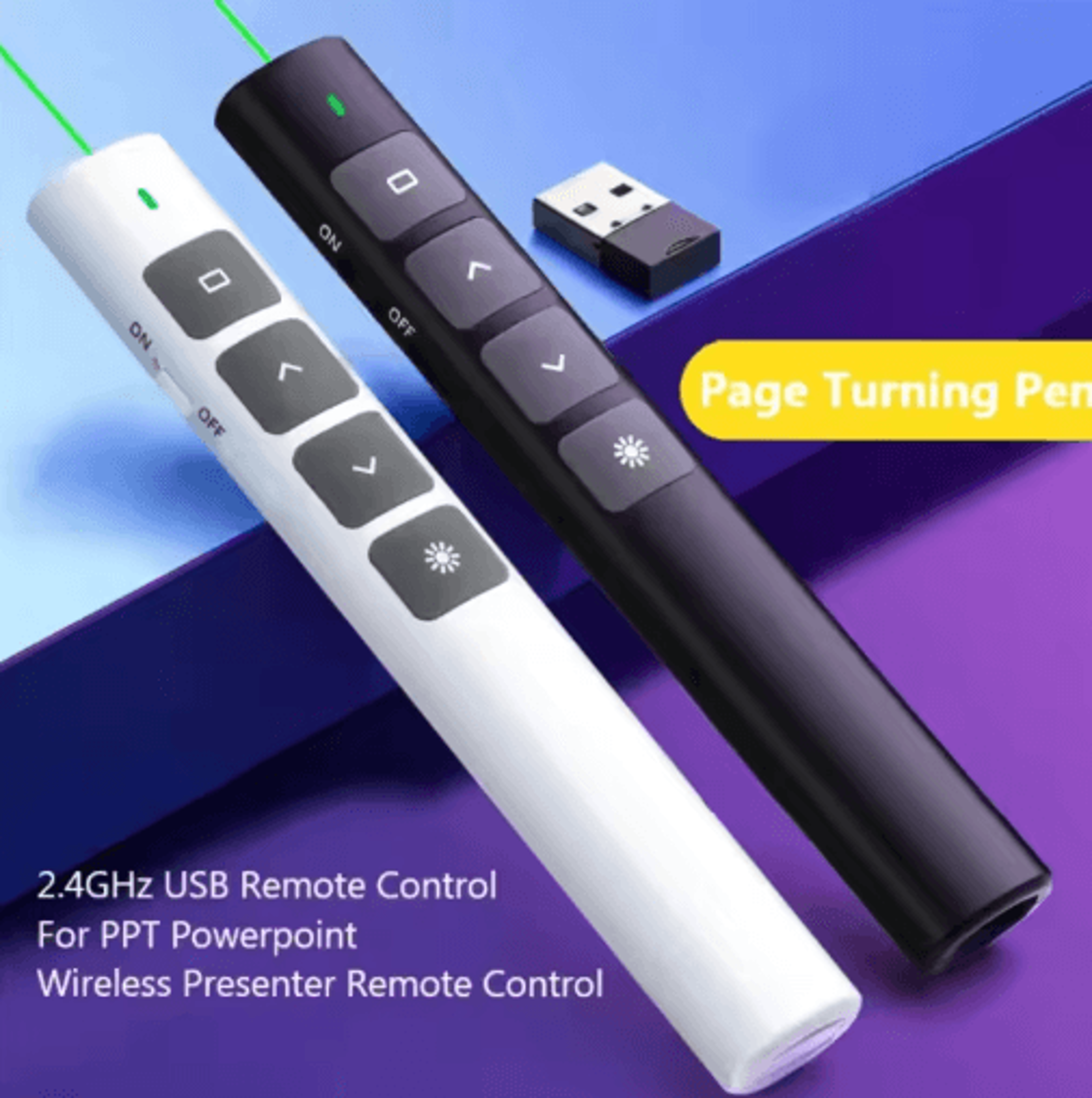 2.4ghz wireless presentation remote – powerpoint clicker with usb receiver