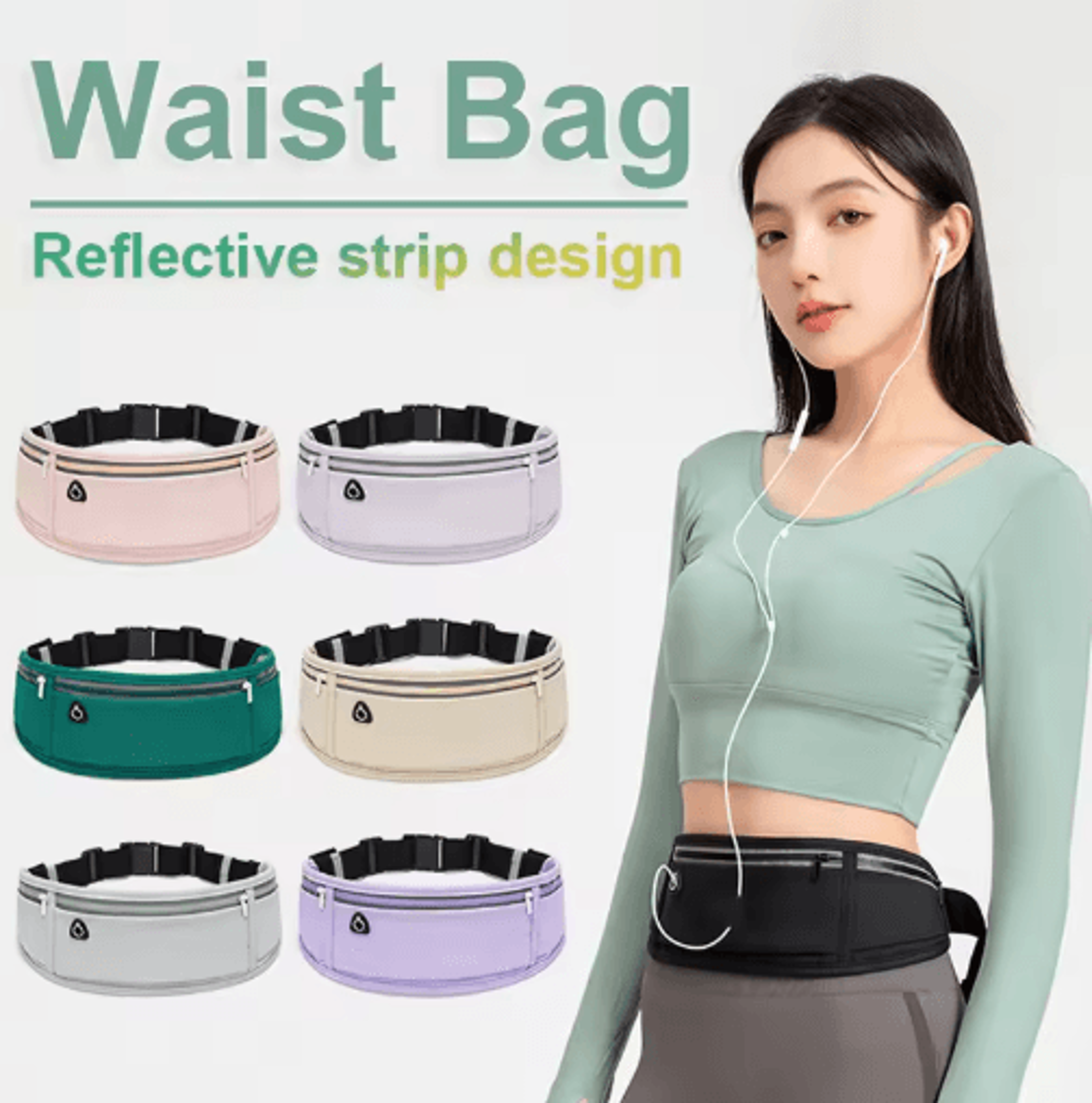 waterproof double-pocket waist pack – lightweight sport fanny pack for everyday movement
