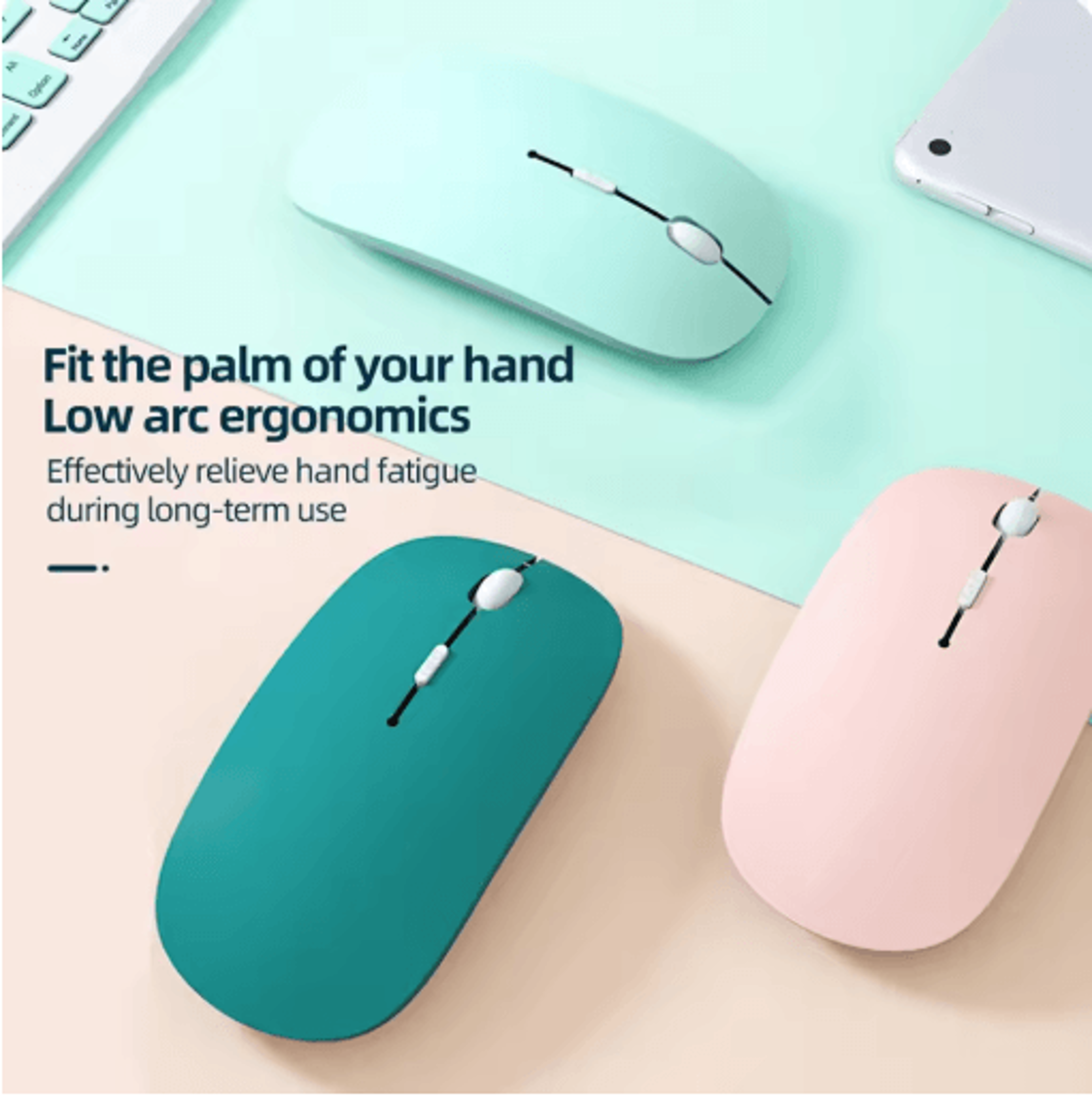 silent wireless bluetooth mouse noiseless optical gaming mouse for laptop tablet and ipad