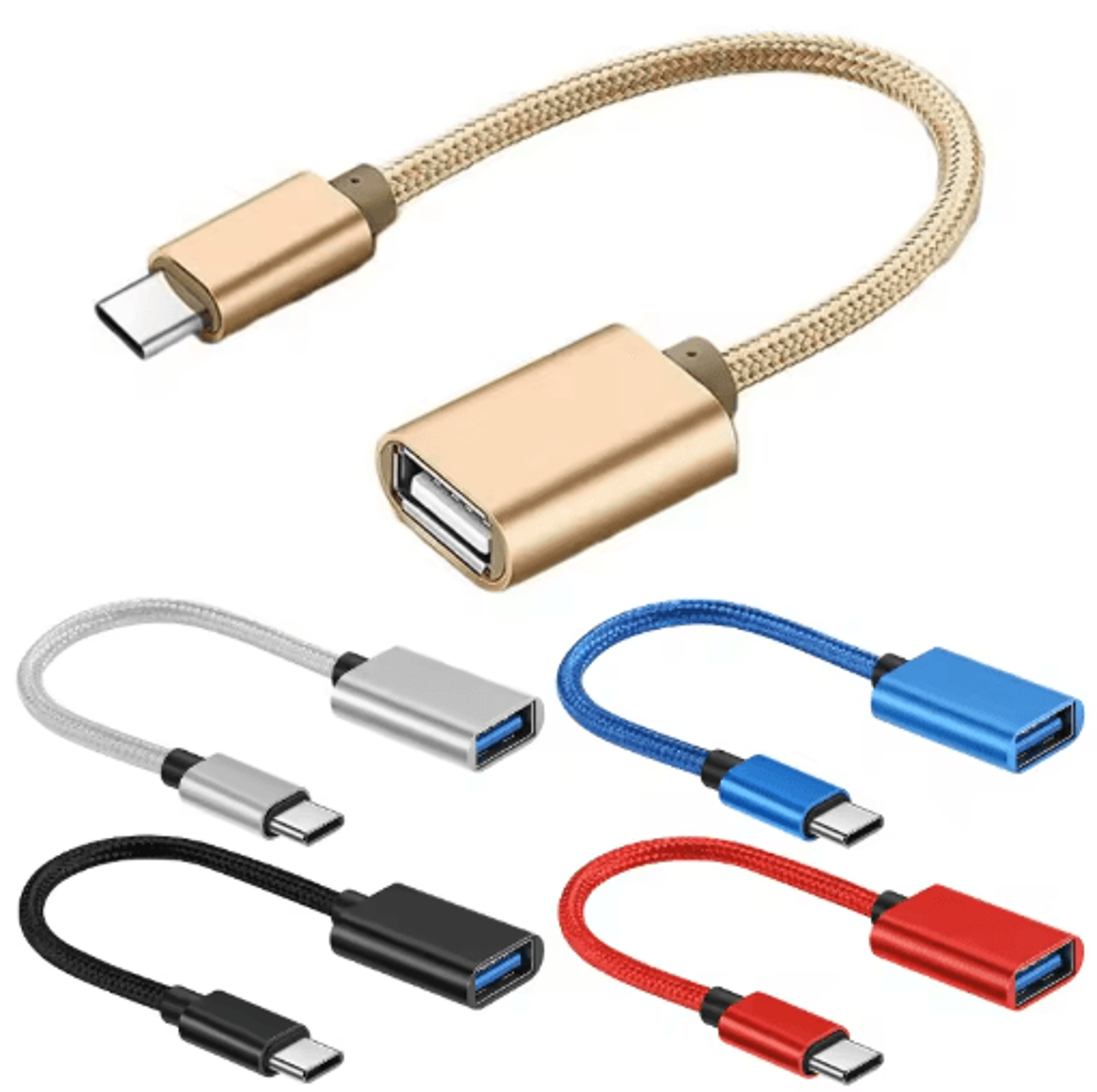 usb-c otg adapter cable – type-c to usb female converter for phones & laptops