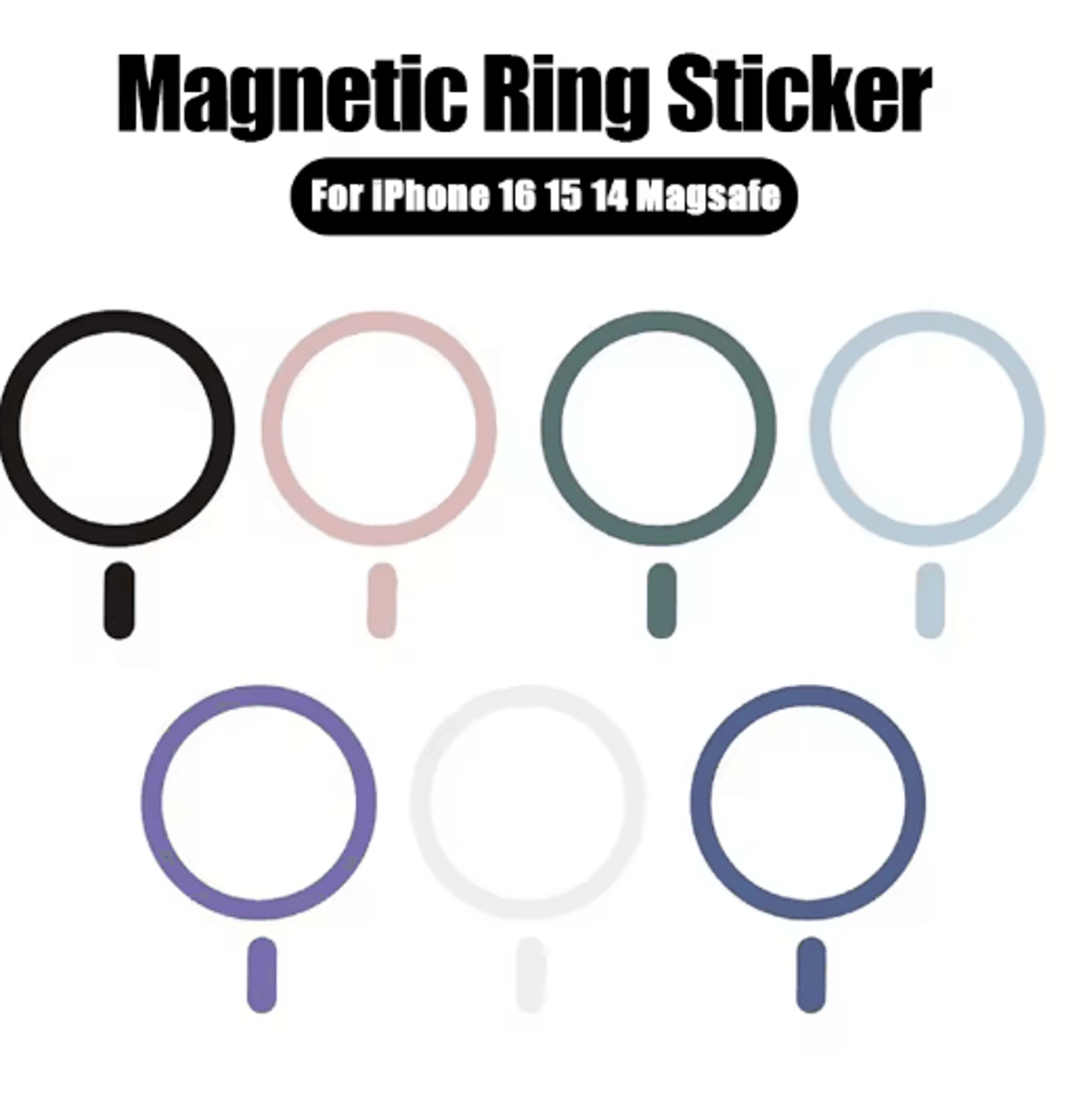 magnetic metal ring sticker for magsafe universal wireless charging plate for iphone