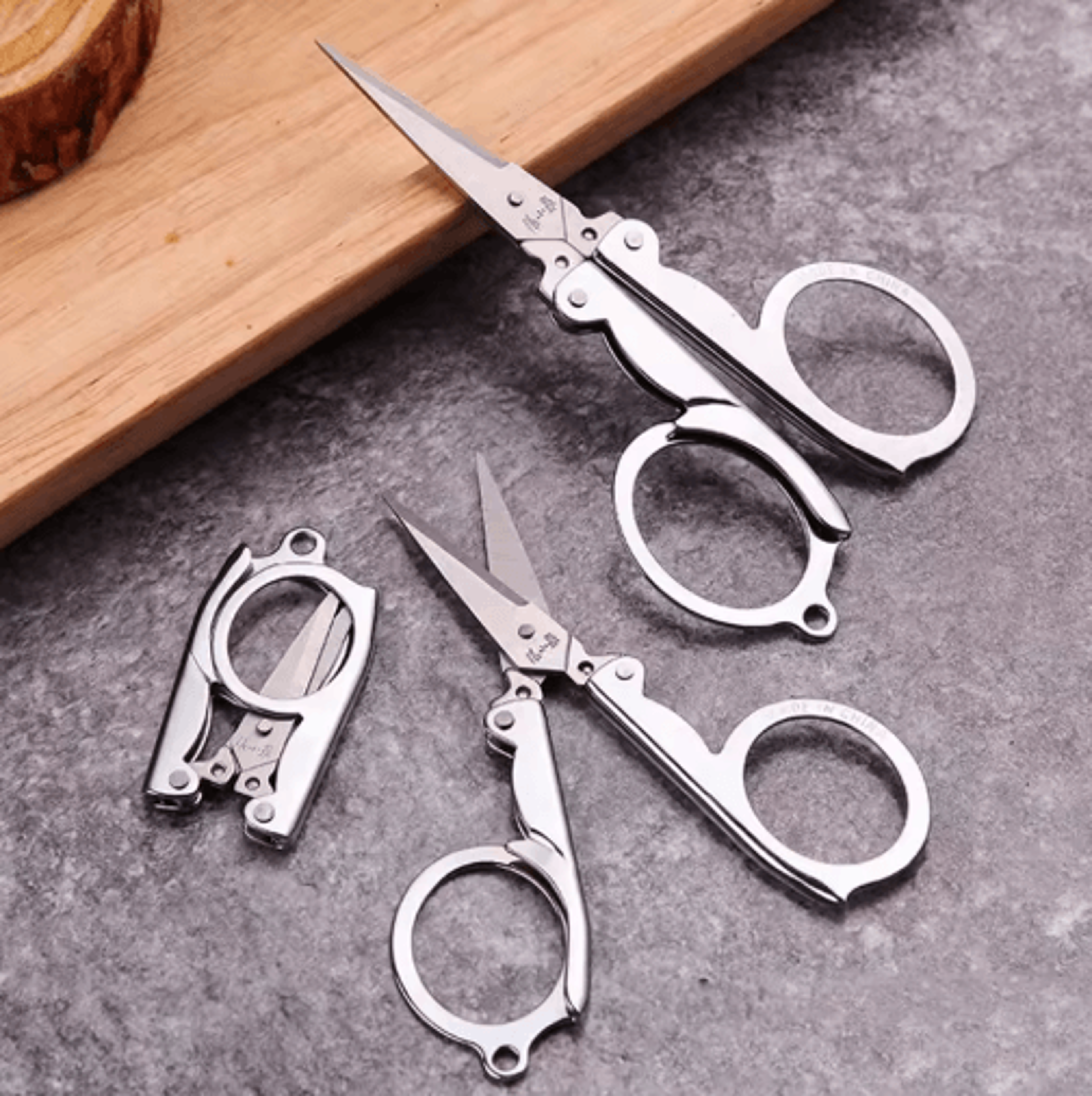 folding pocket scissors – mini stainless steel scissors for everyday precision