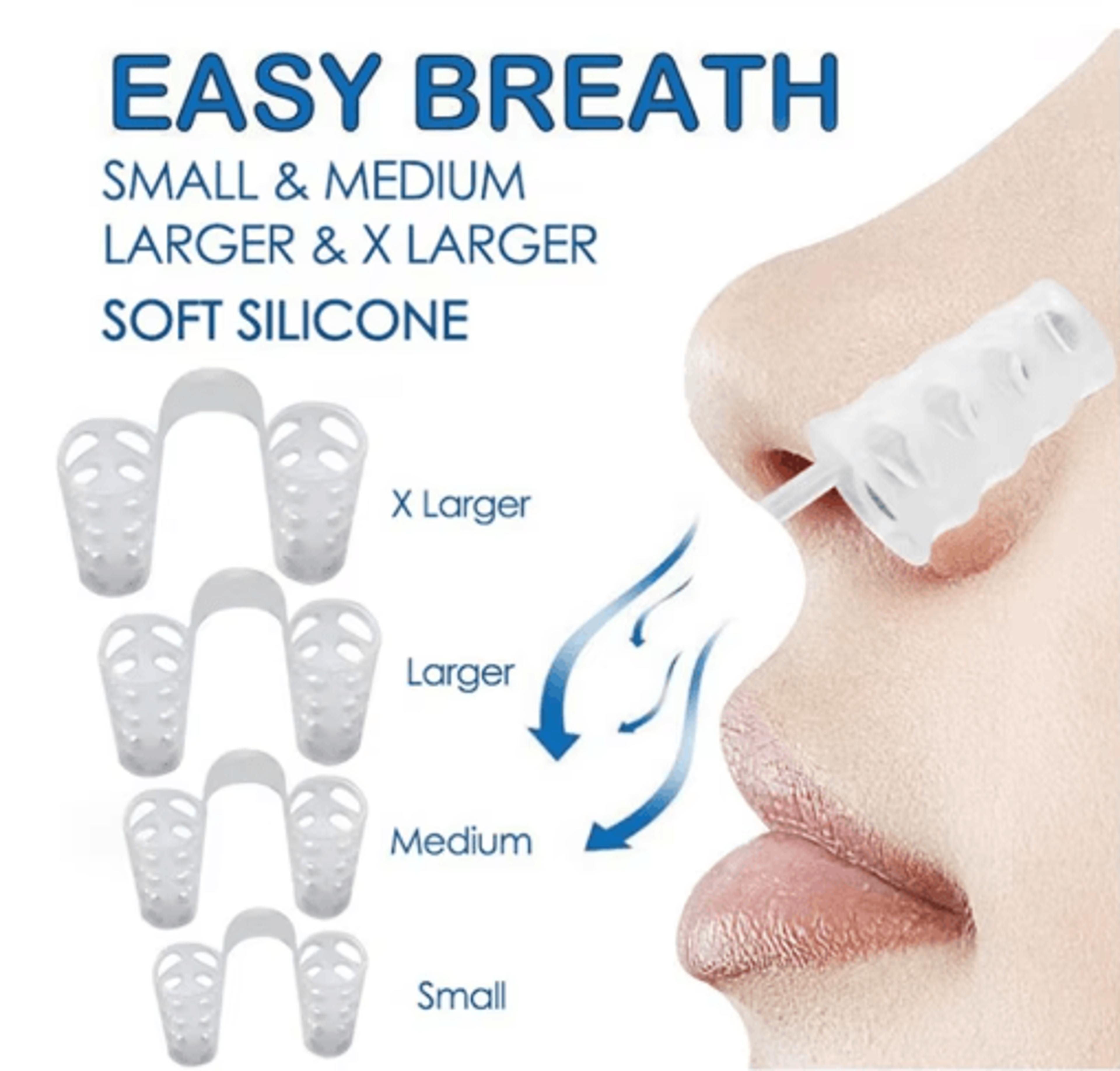 4 piece anti snoring nasal dilator set easy breathing support for better sleep