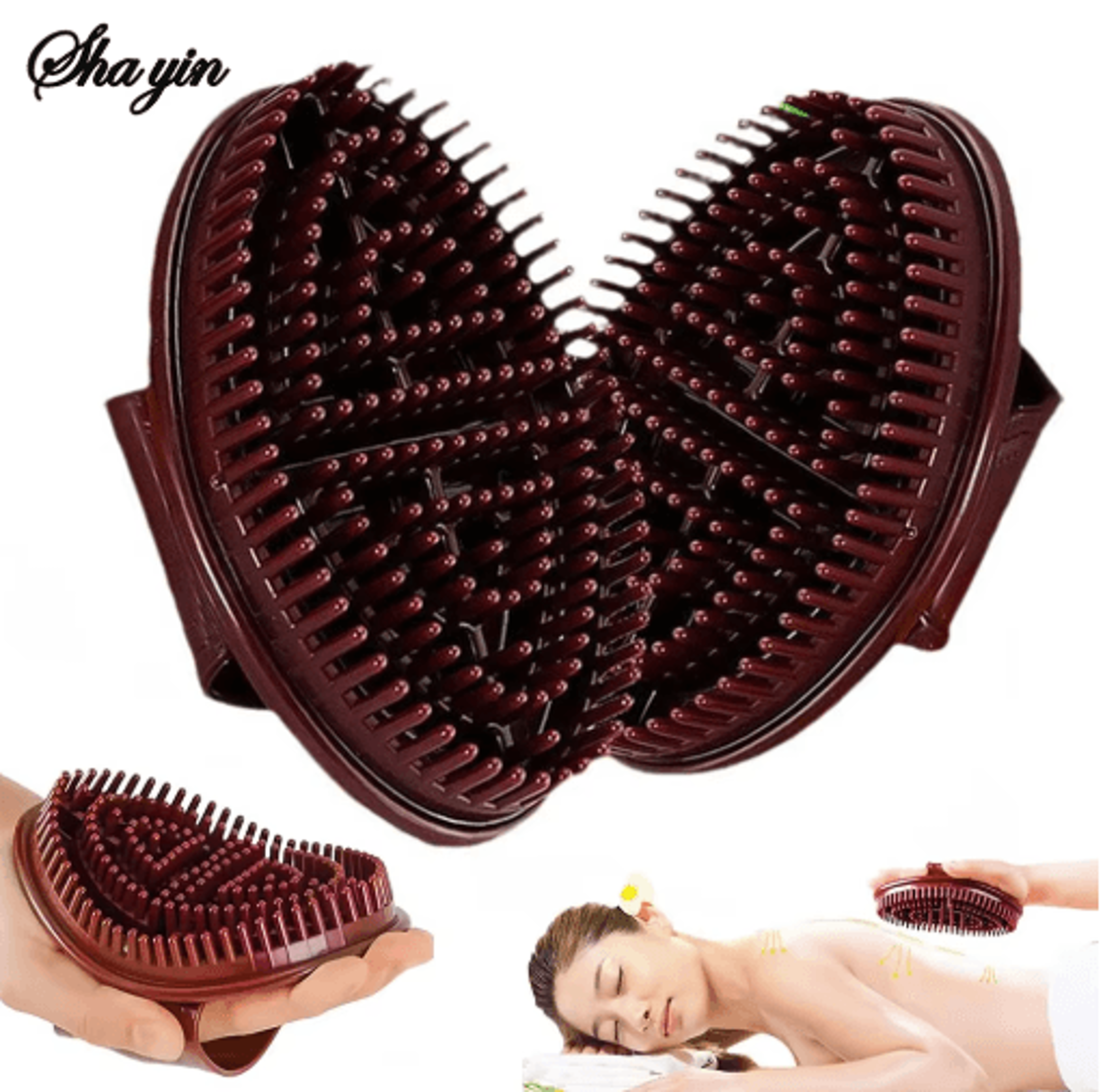 meridian slimming massage brush five elements silicone body scraping tool