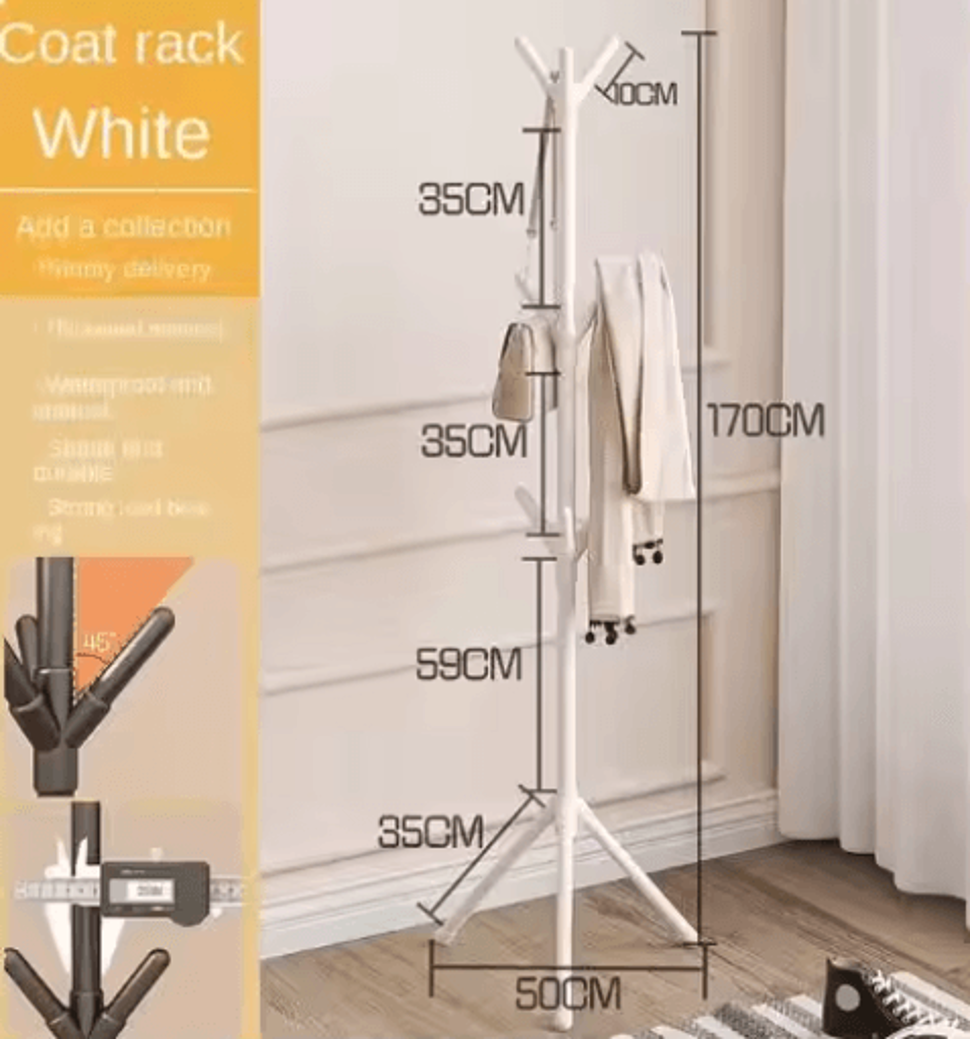 creative floor standing irregular coat rack vertical wrought iron hanger
