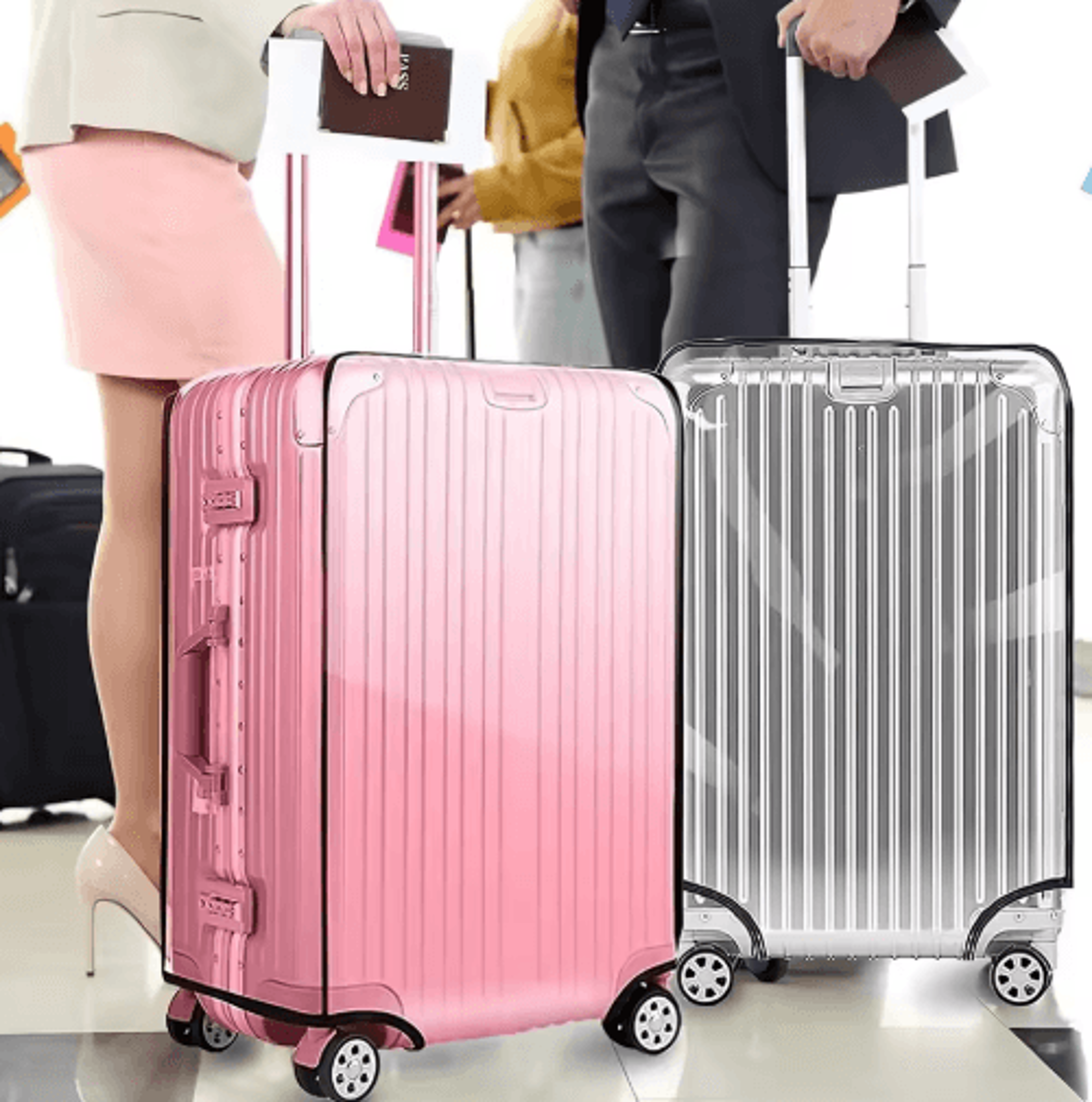 transparent pvc luggage protective cover wear-resistant clear suitcase protector