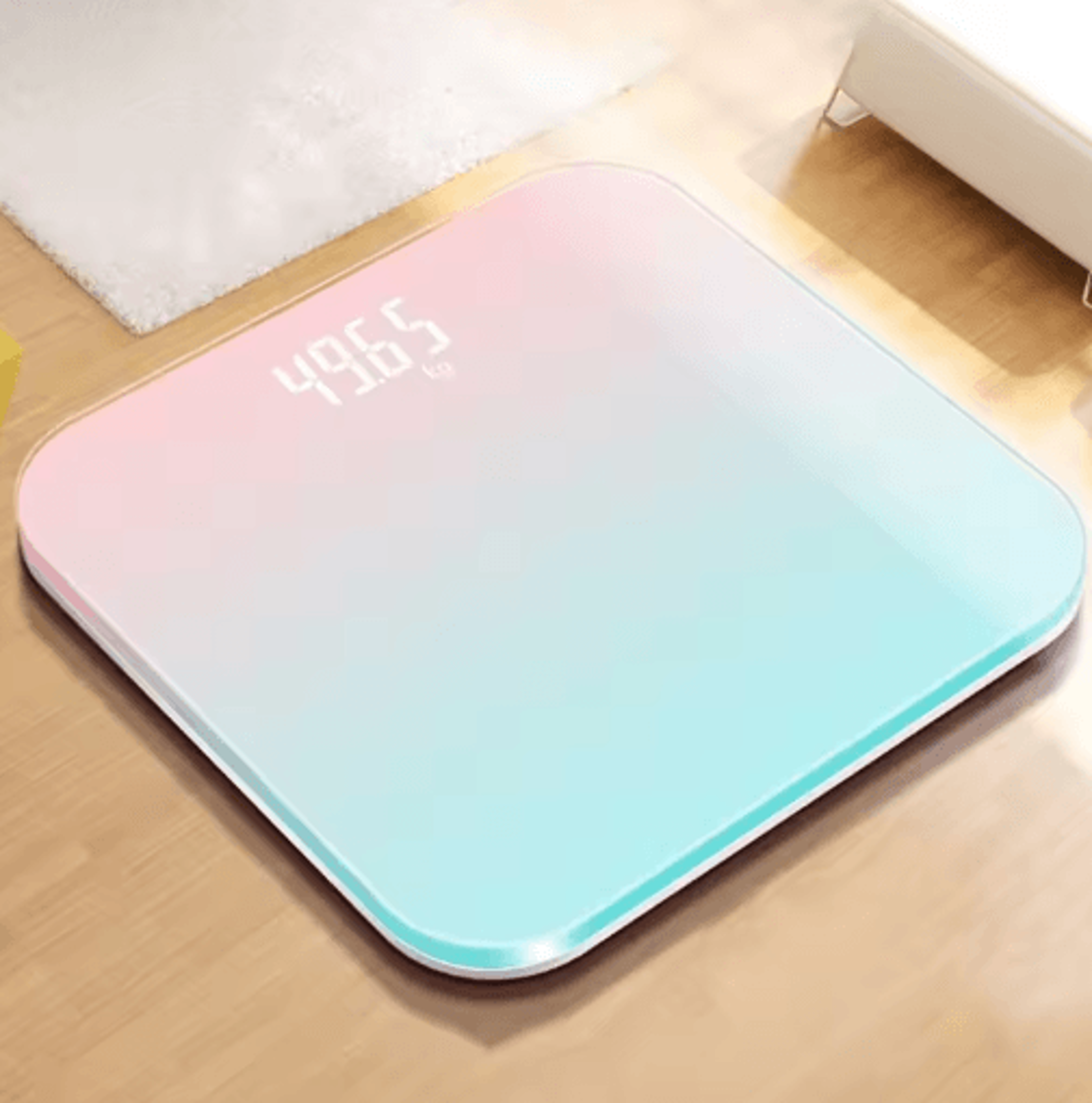 gradient glass digital weight scale with intelligent lcd displays