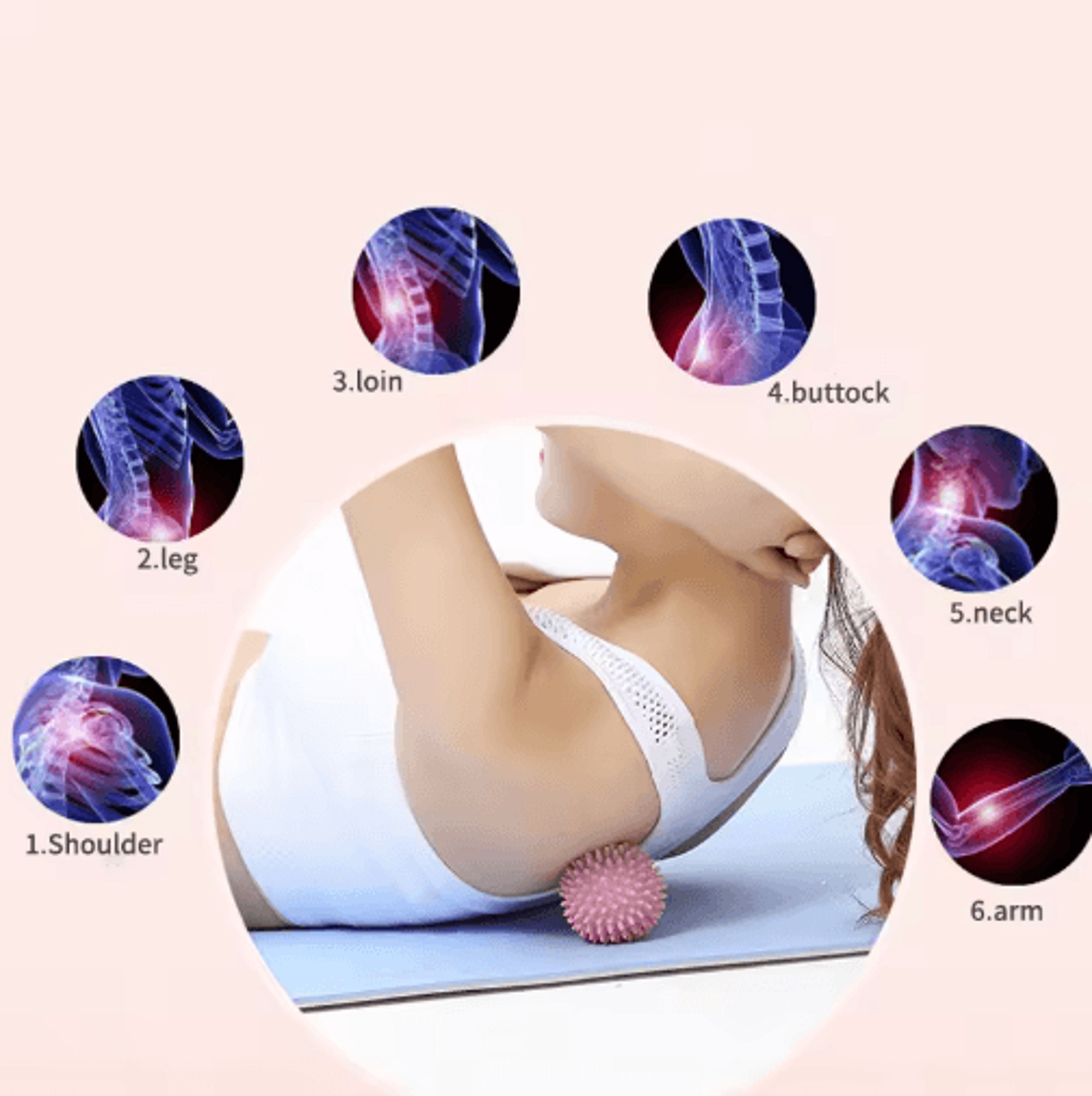 hedgehog massage ball & fascia roller – muscle relaxation yoga therapy ball
