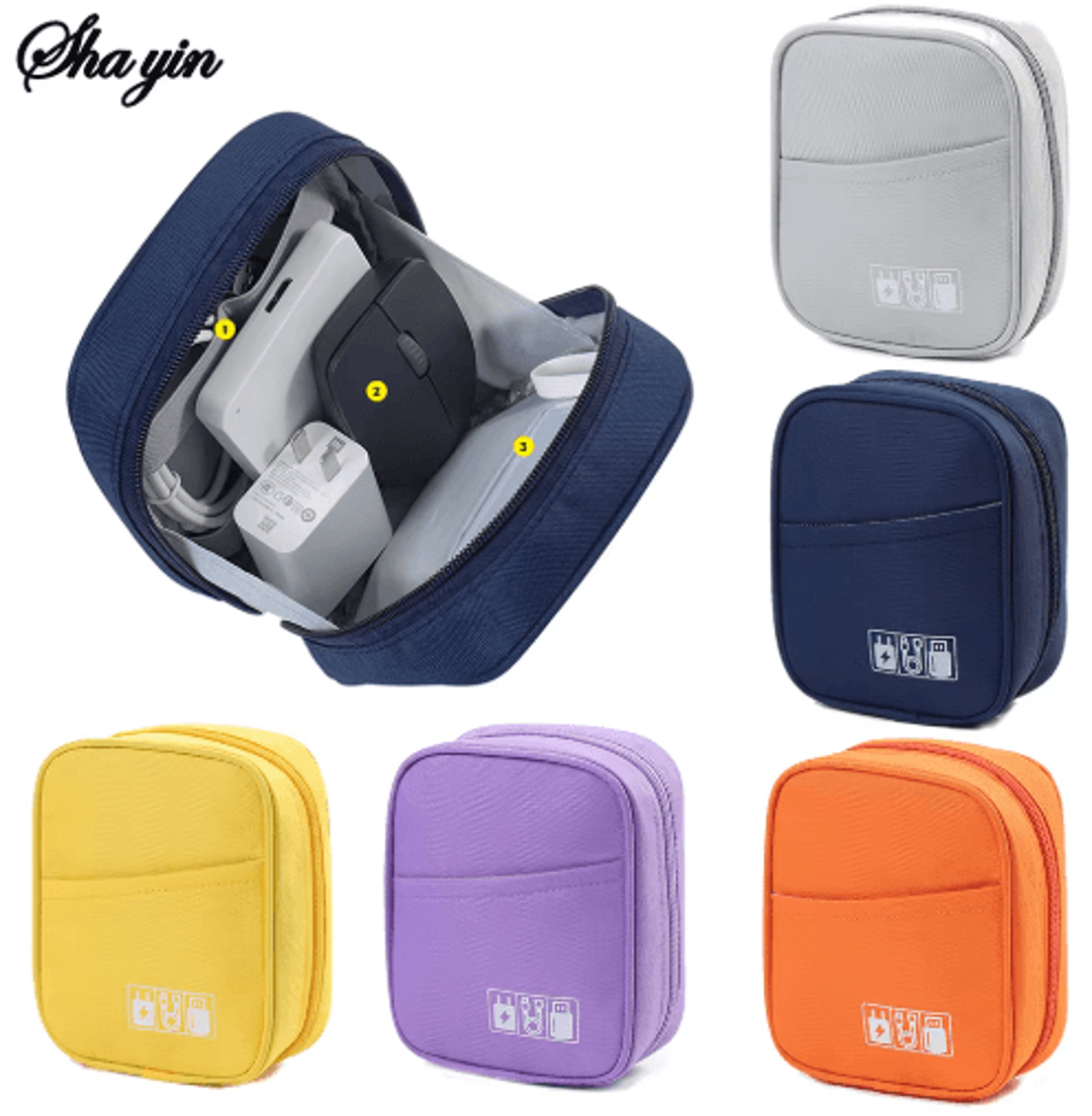 waterproof portable cable organizer bag – travel digital accessories storage pouch