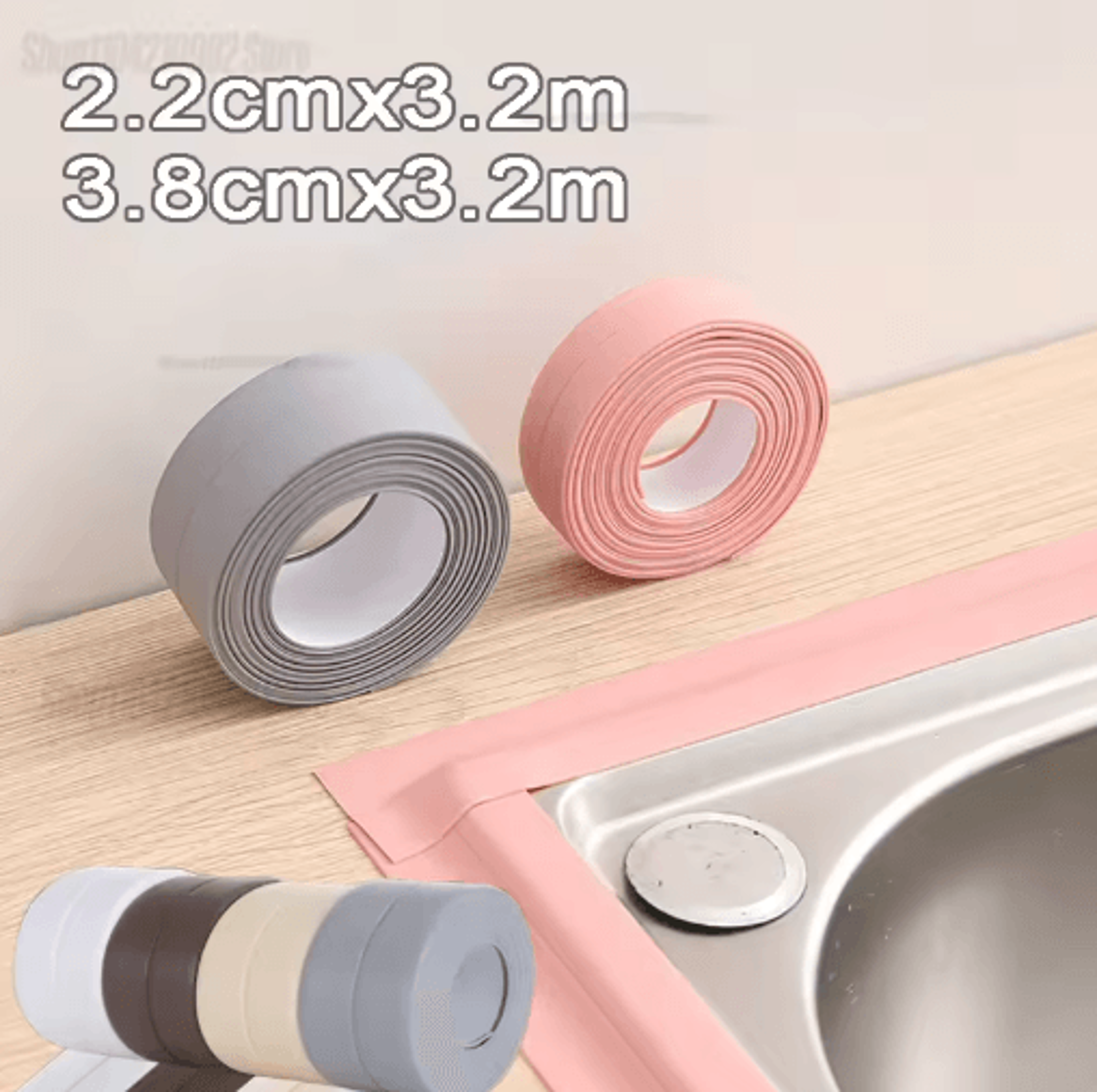 bathroom waterproof sealing tape – pvc adhesive sink & edge sealing strip