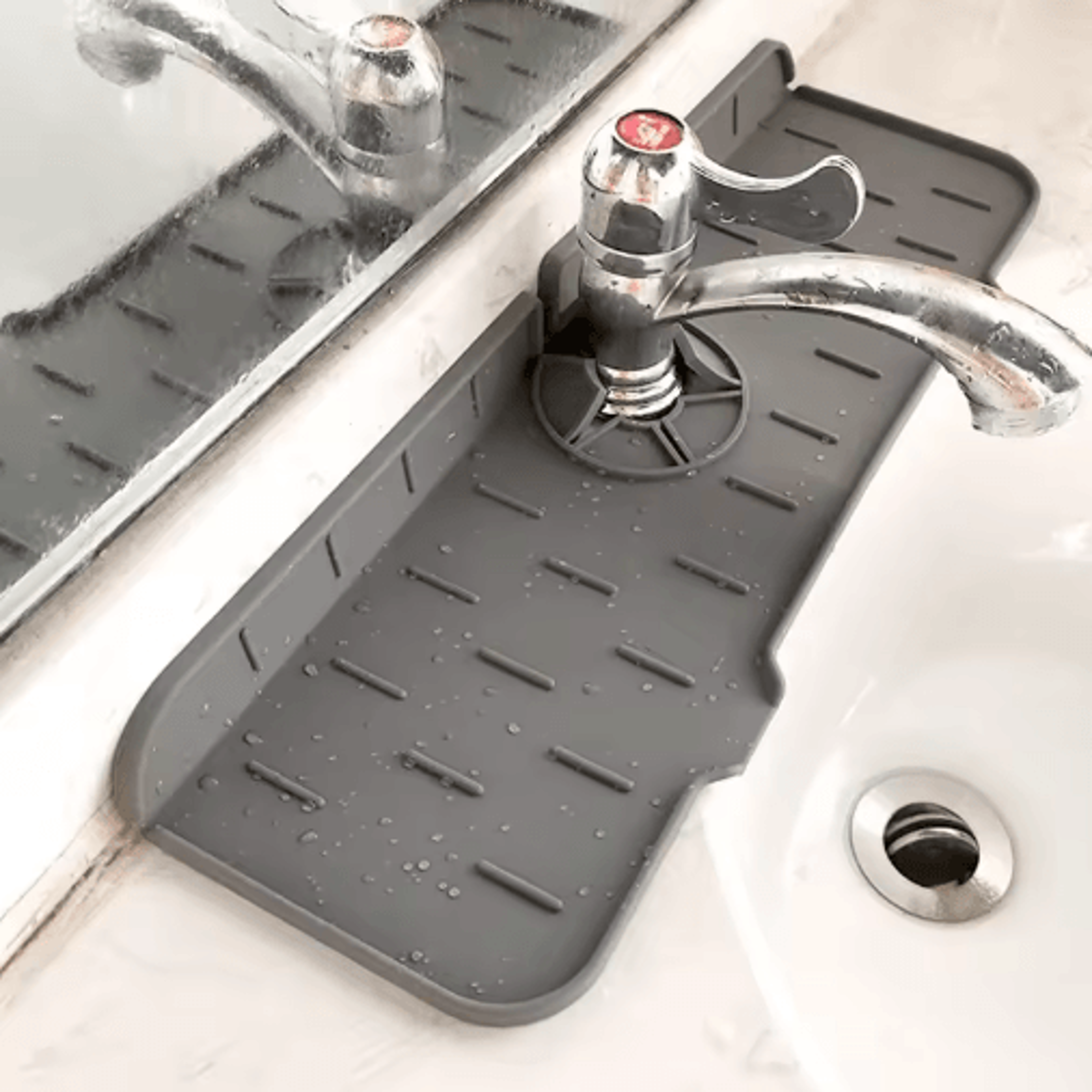 silicone faucet splash guard & sink water catcher mat
