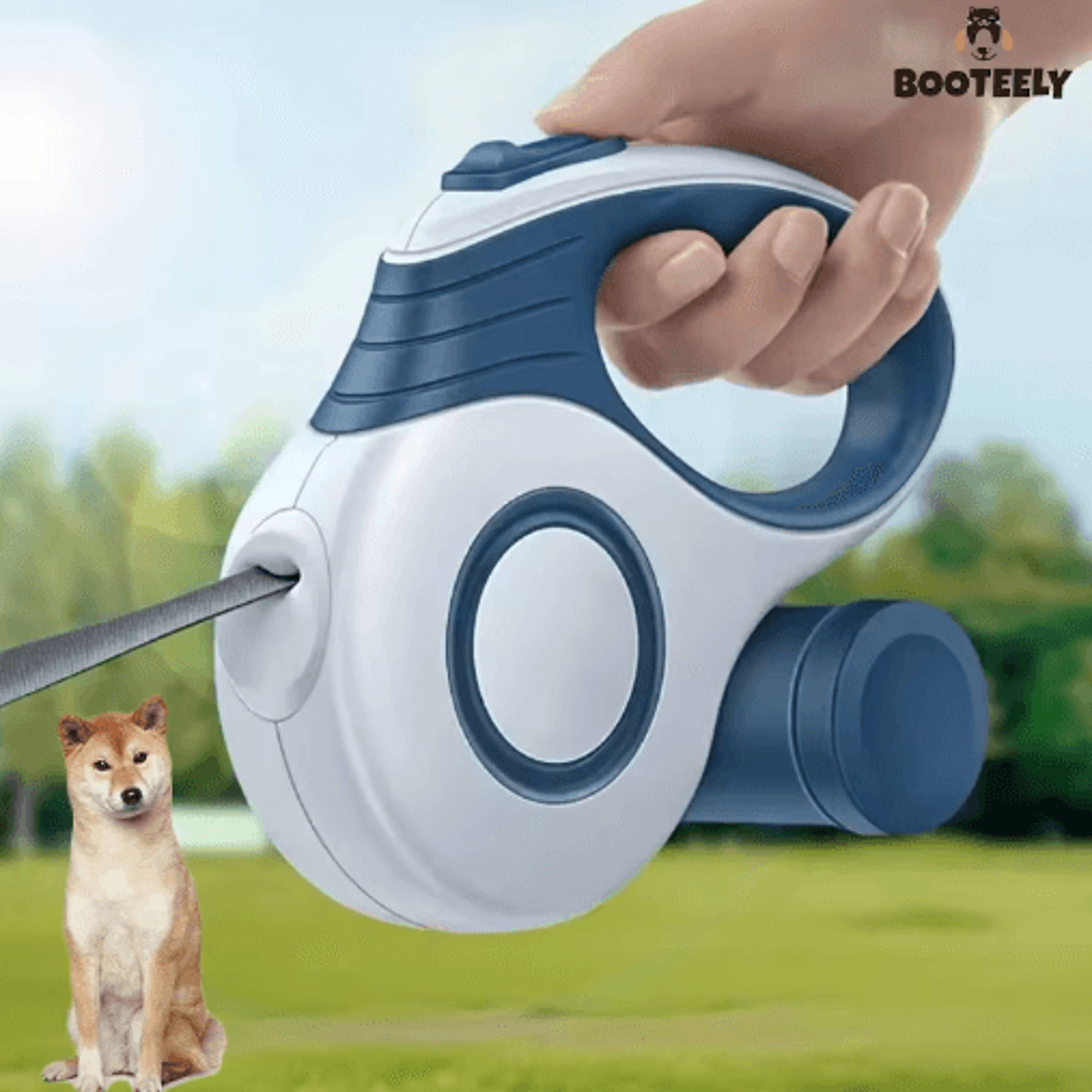 booteely automatic retractable dog leash for small dogs & cats