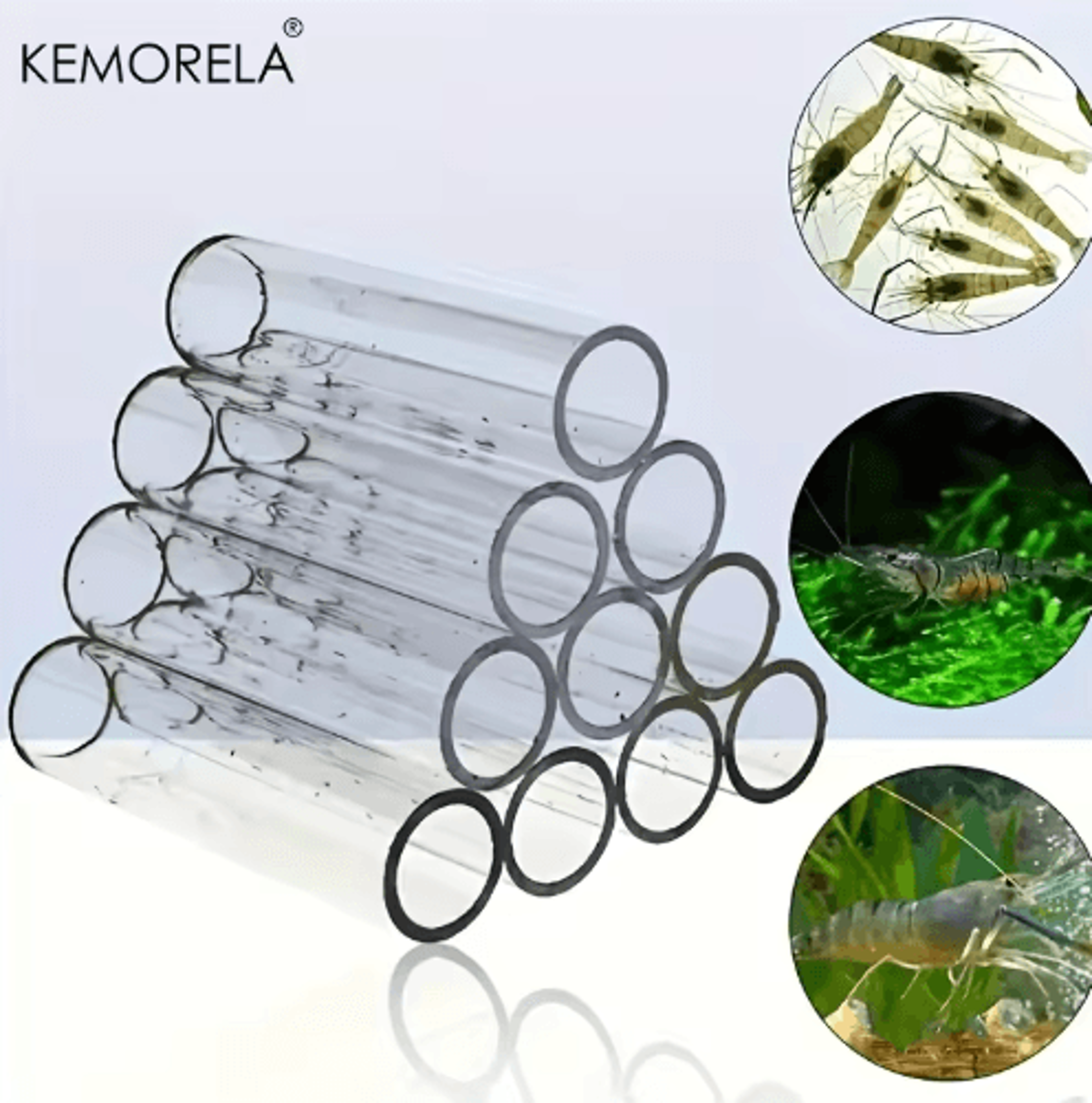 kemorela acrylic aquarium decorations set transparent fish & shrimp shelter houses (3/6/10/15 pcs)