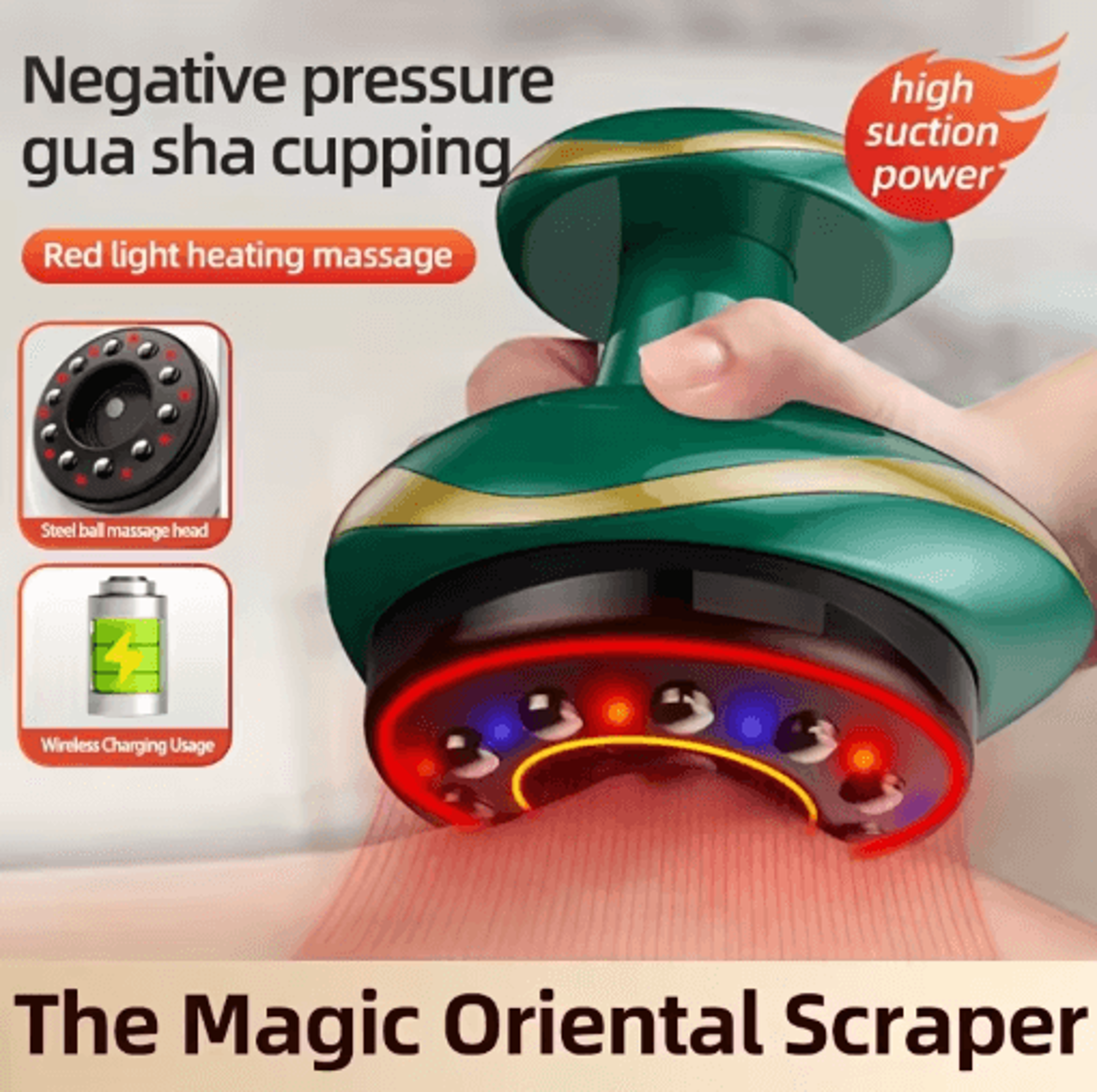 electric meridian massage brush for body dredging, cupping & scraping
